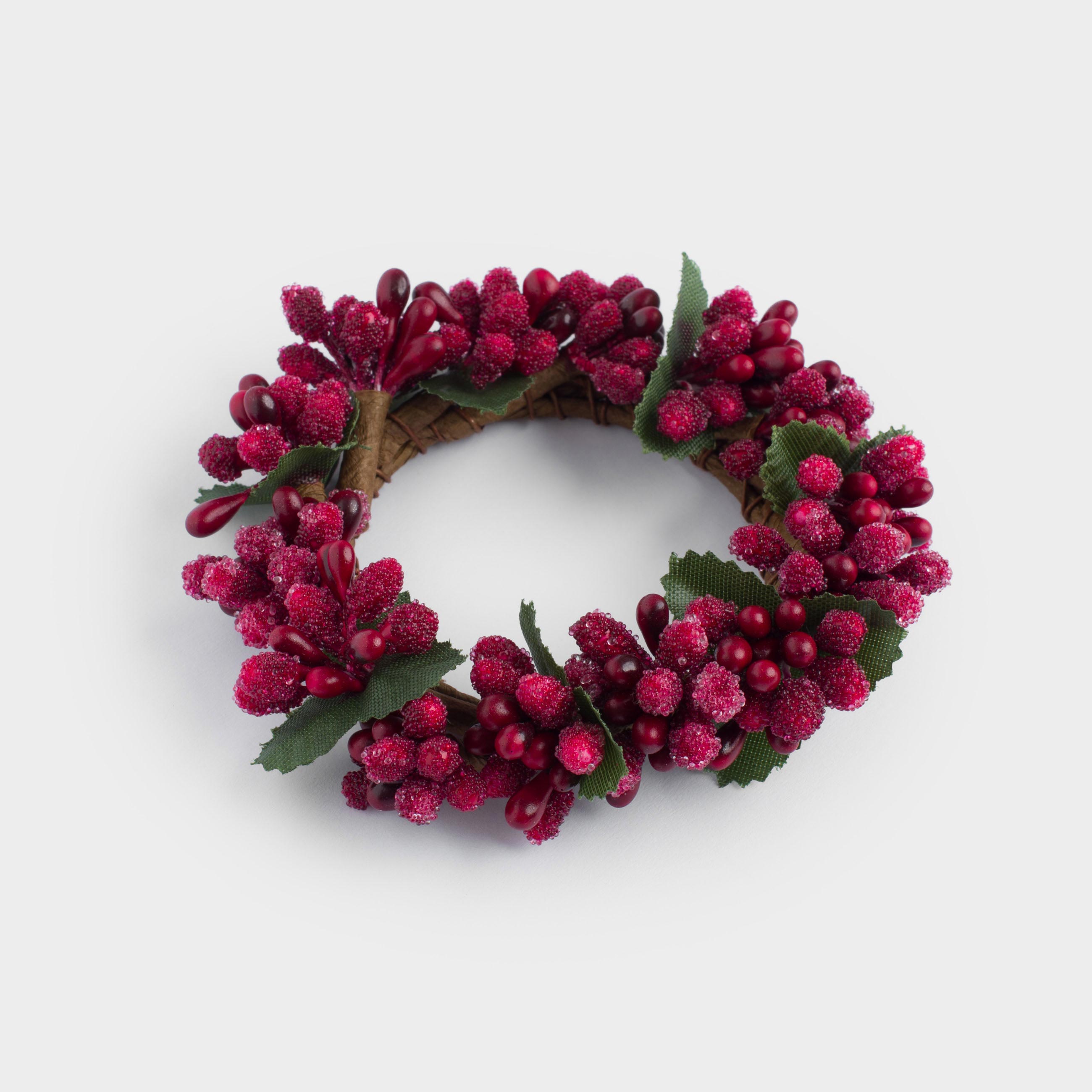 Кольцо для салфеток, 5 см, пенопласт, Бордовые ягоды, Bordo berry, image-0