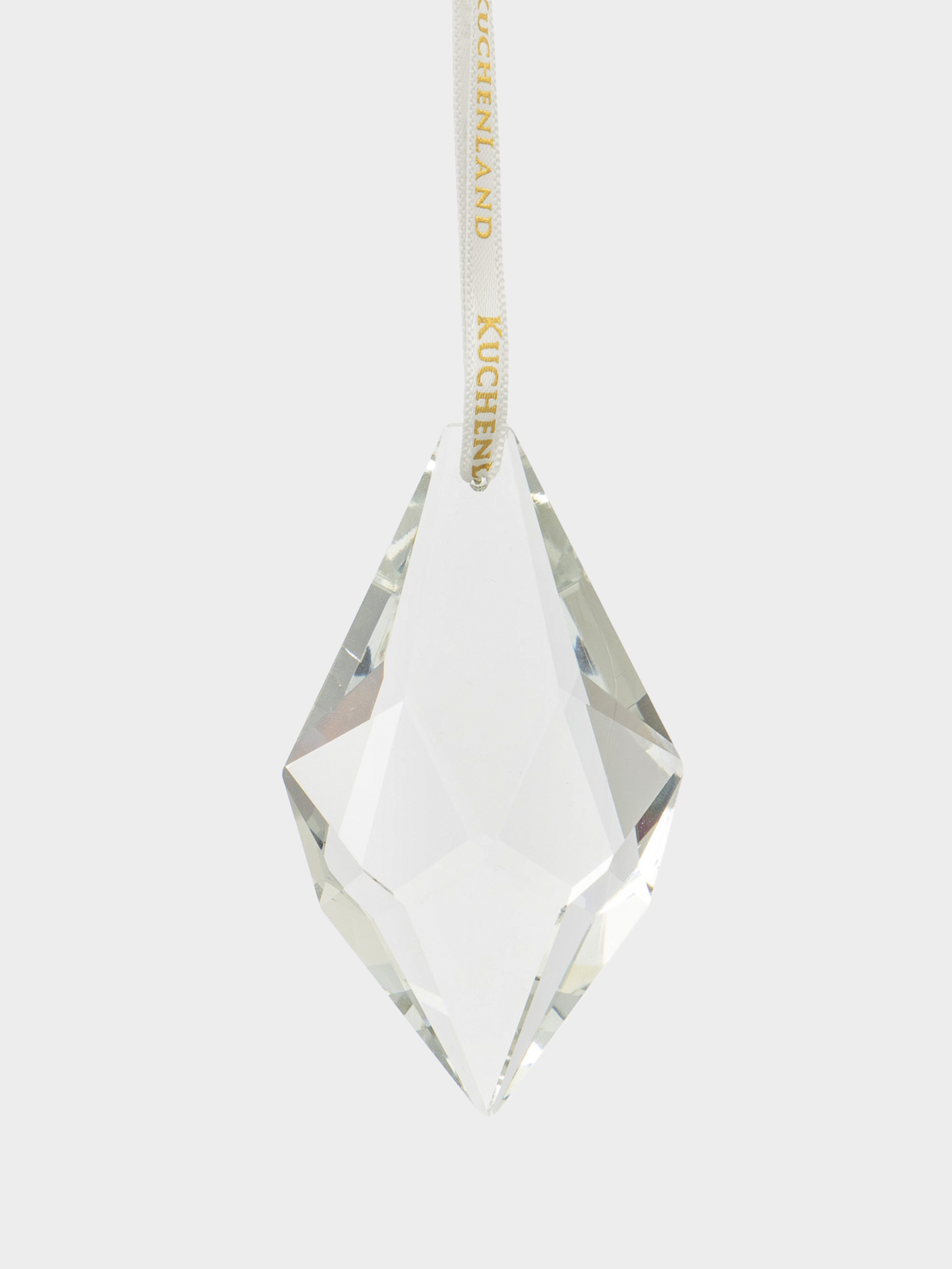 Игрушка елочная, 4х8 см, стекло, Ассиметричная льдинка, Ice crystal, image-0