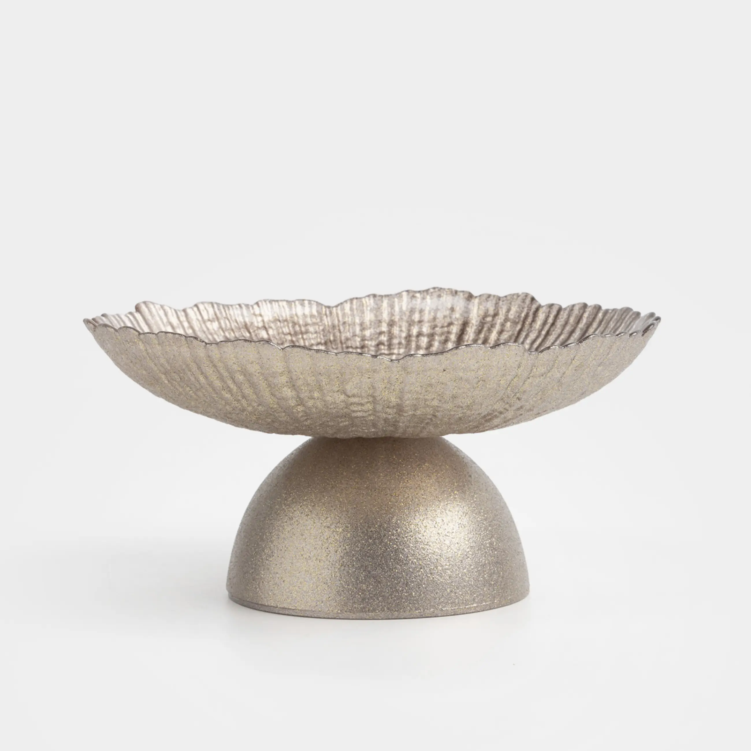 Ваза для фруктов, 21x11 см, на ножке, стекло, коричневая, Raisen