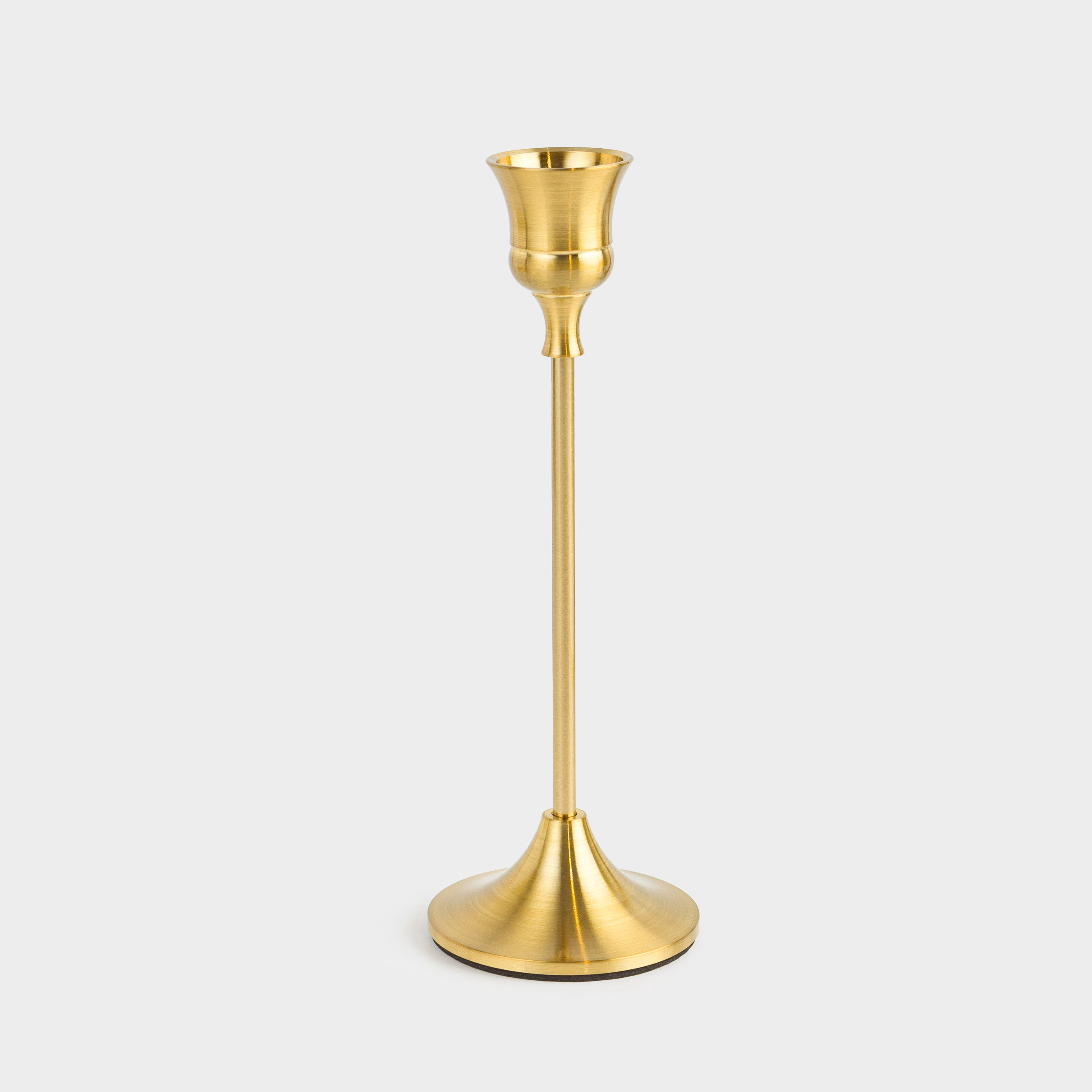 Подсвечник, 19 см, для тонкой свечи, на ножке, металл, золотистый, Fantastic gold, image-0
