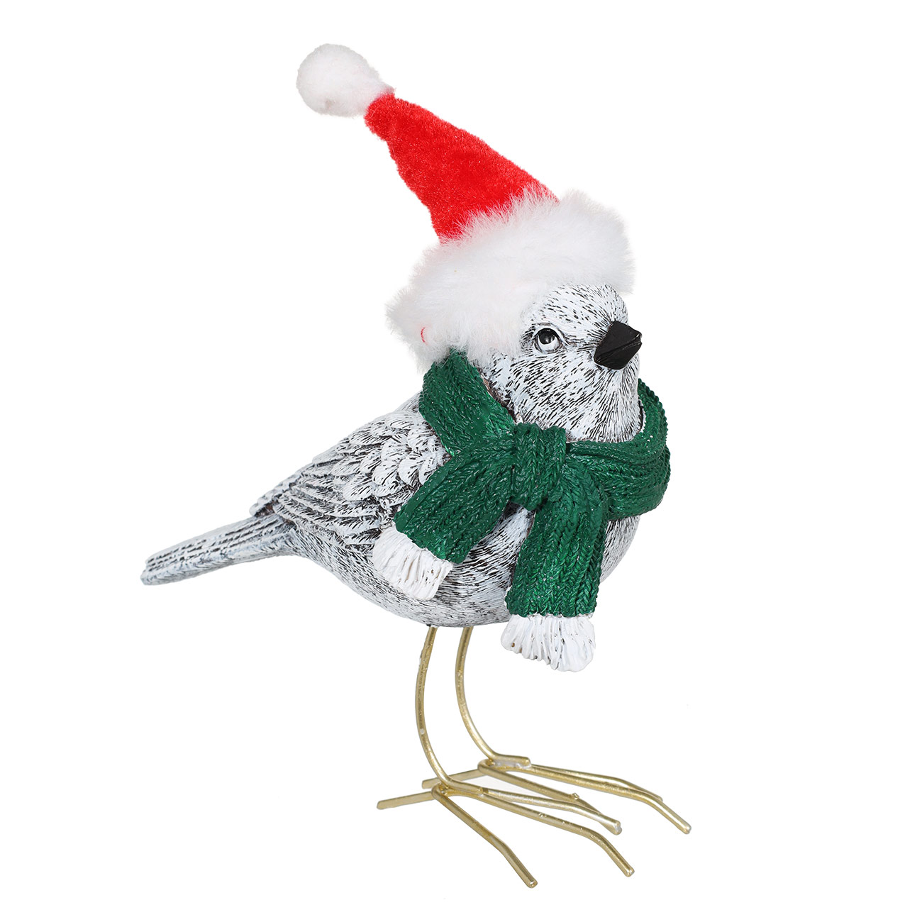 

Статуэтка, 14 см, полирезин/металл, Птица в красной шапке, Christmas style
