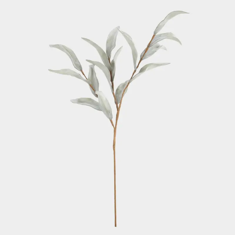 Ветка декоративная, 75 см, пенопласт/бумага, Зеленая олива, Leafs decor ,image-0