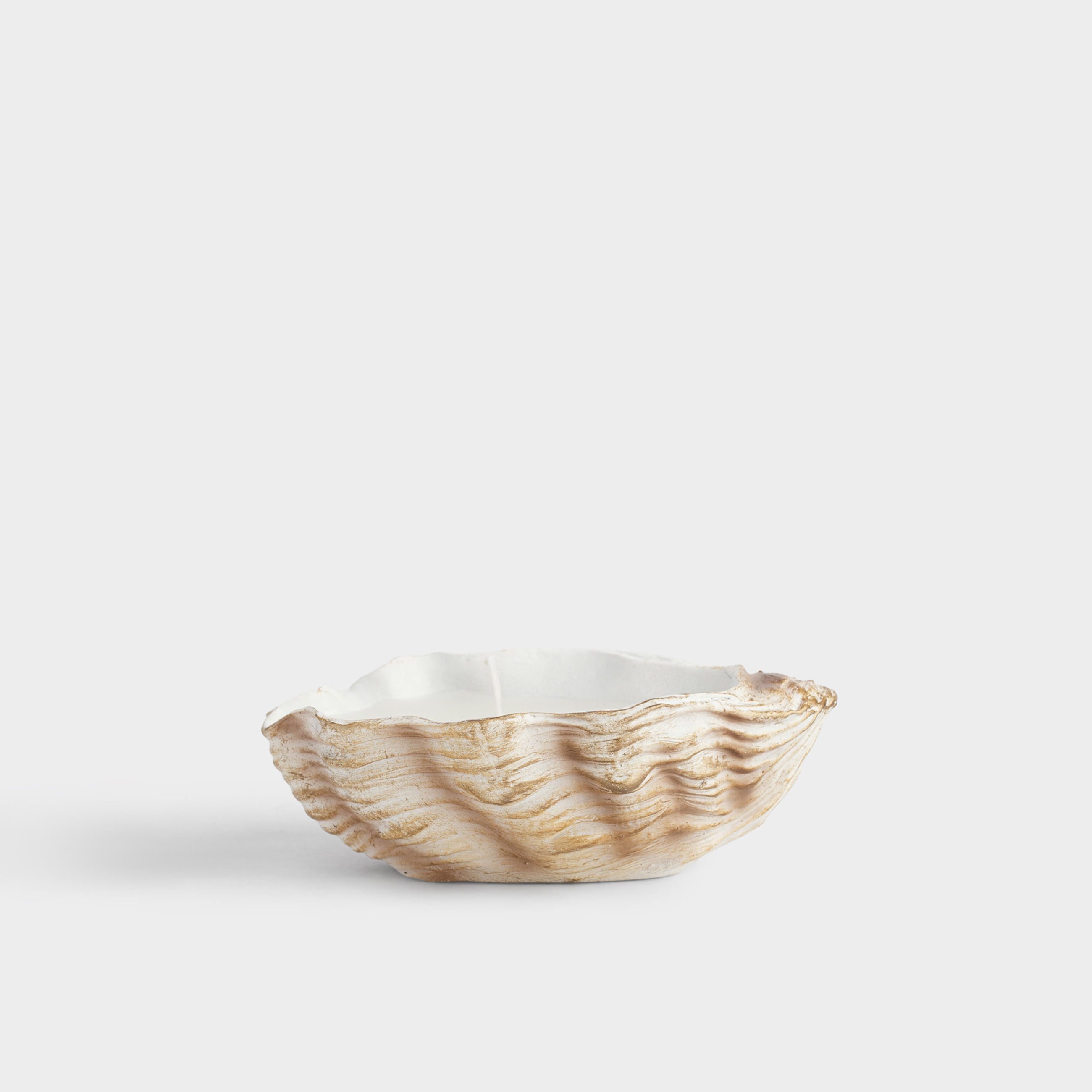 Свеча, 8х12 см, в подсвечнике, Устрица, Seaside candle