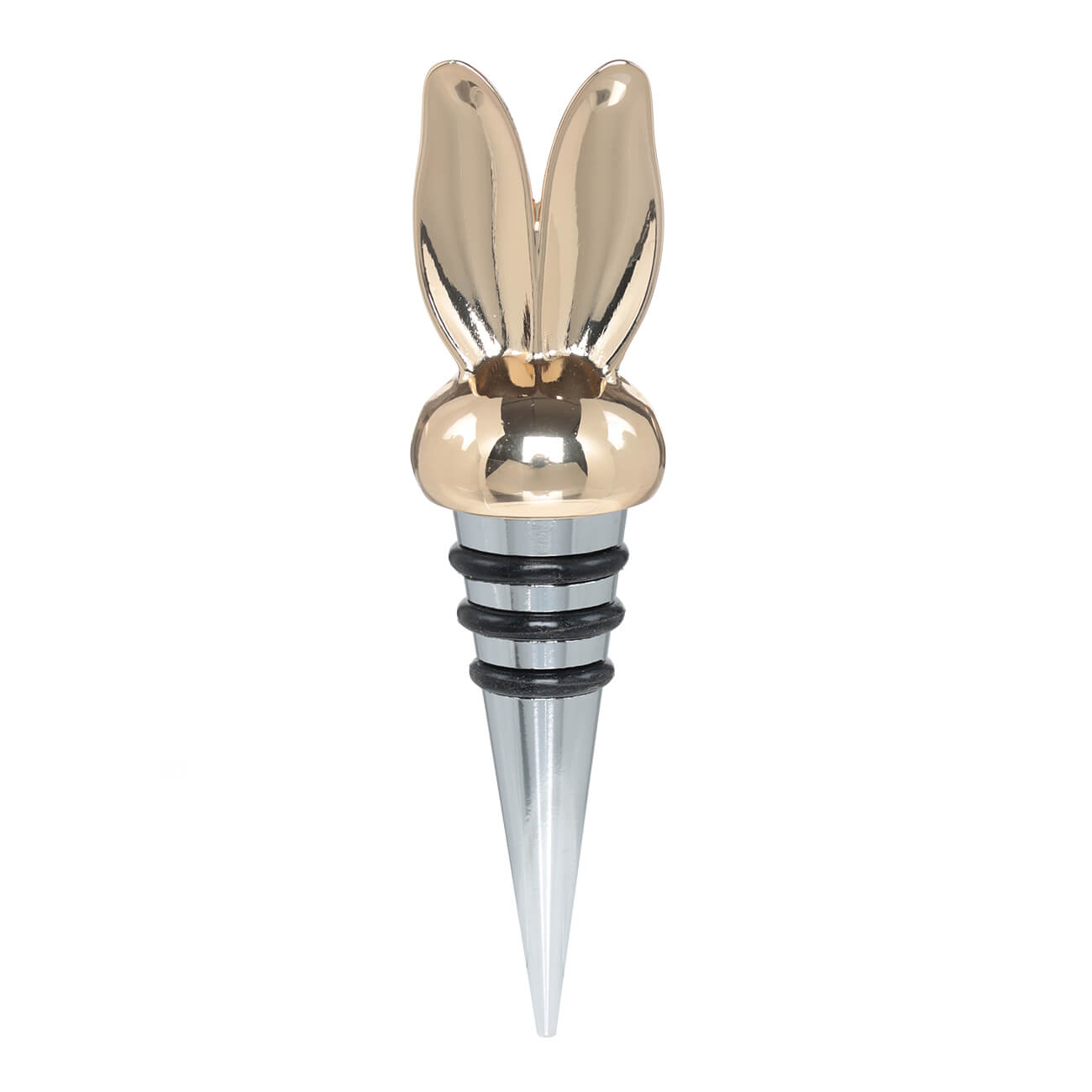 

Пробка для винной бутылки, 12 см, металл, золотистая, Уши кролика, Rabbit