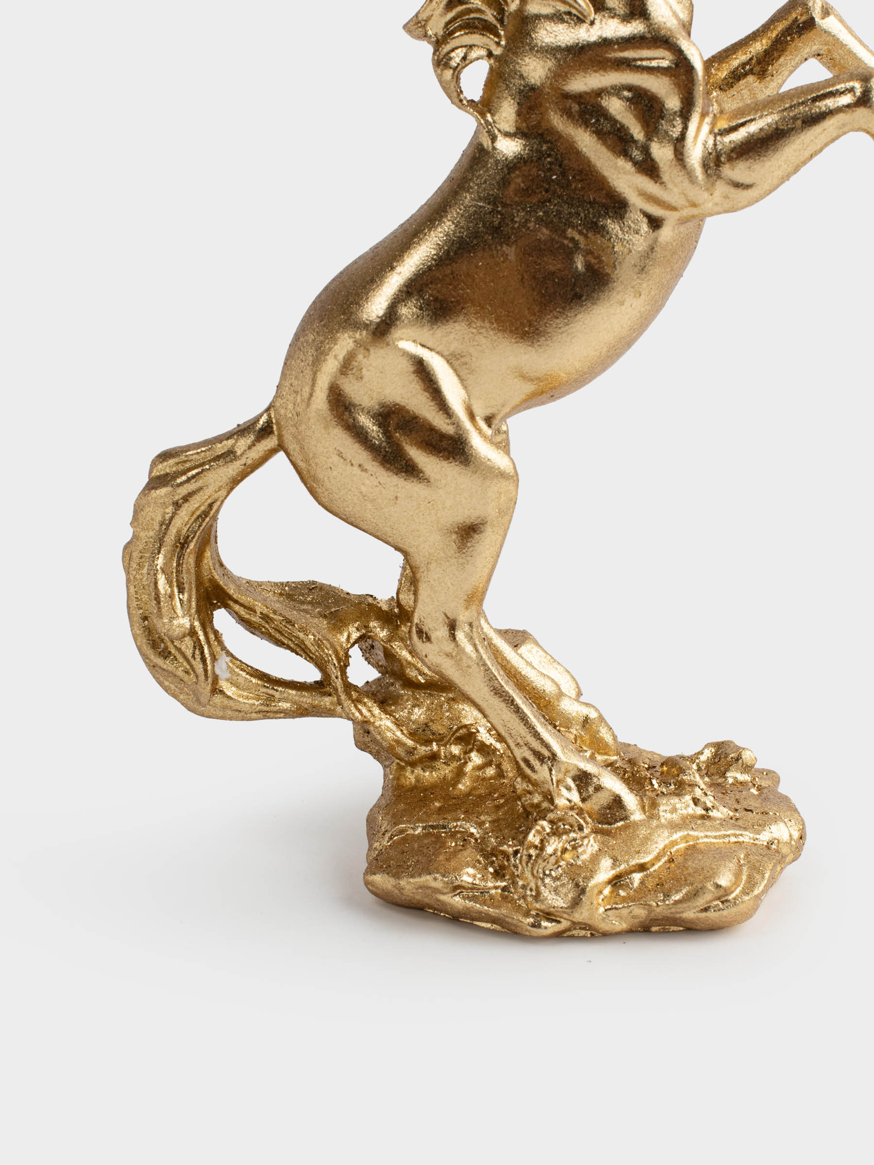 Статуэтка, 18 см, полирезин, золотистая, Конь, Horse gold, image-2