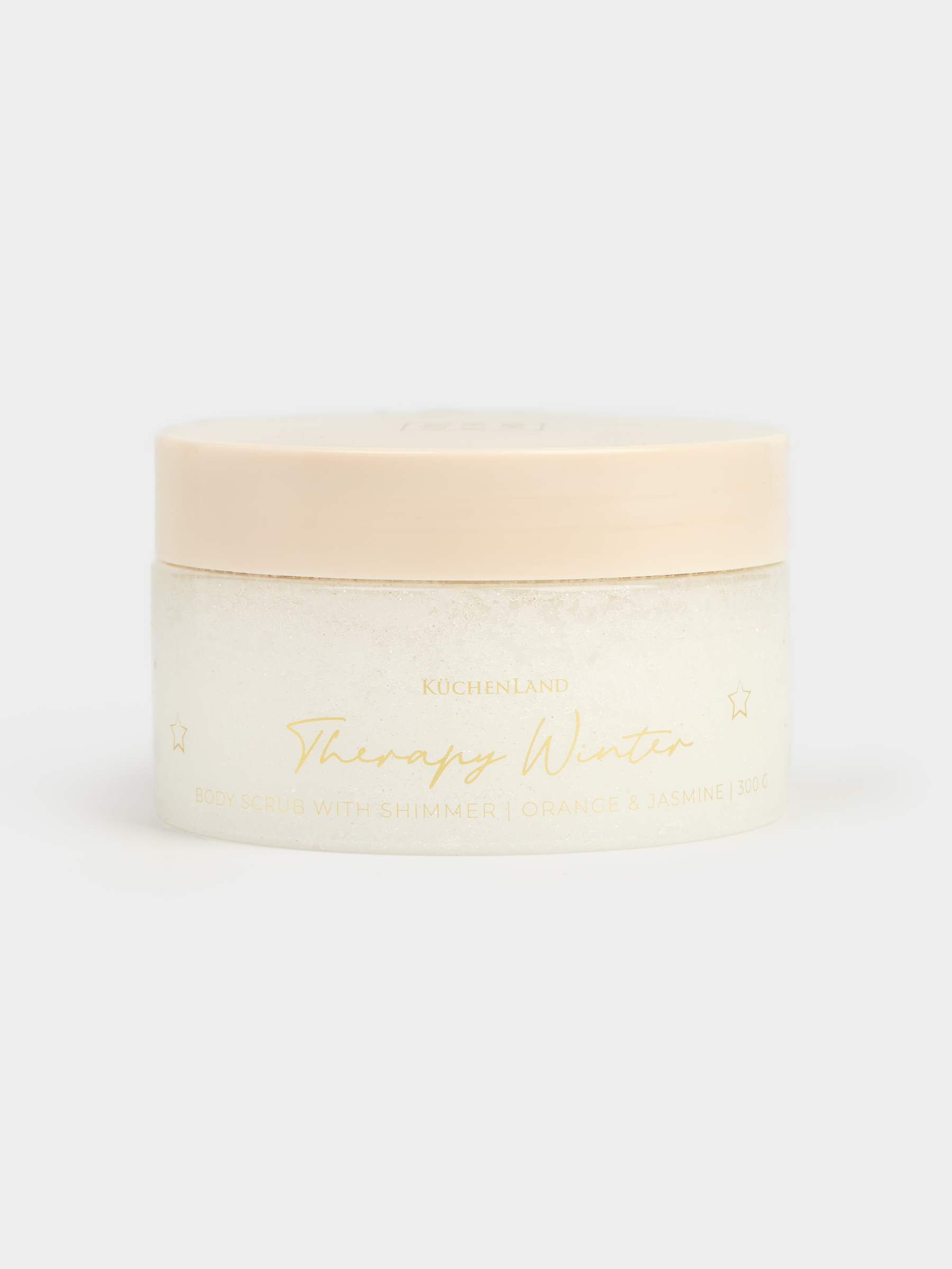 Скраб для тела, 300 г, увлажняющий, с шиммером, Апельсин/Жасмин, Серебристый, Therapy winter, image-0