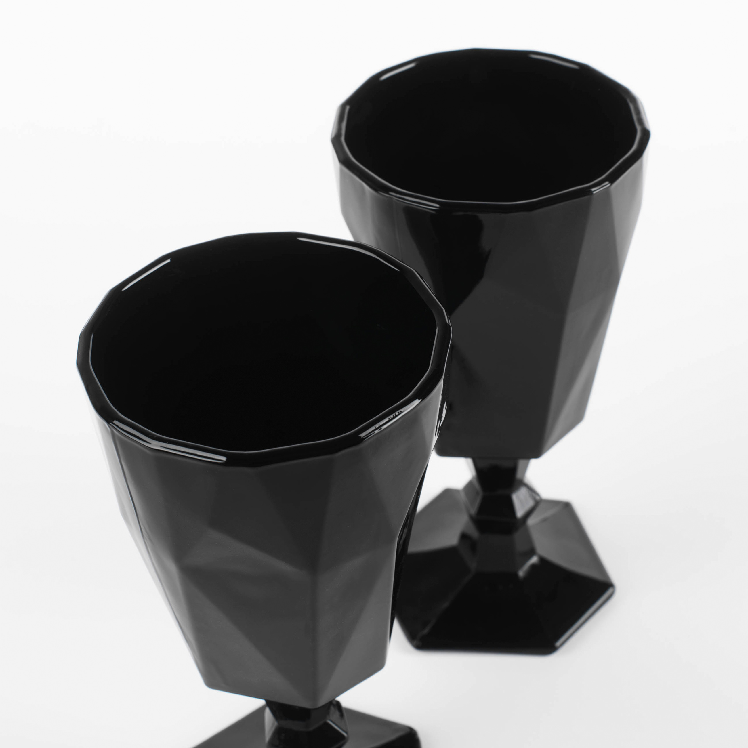 Бокал-кубок для вина, 280 мл, 2 шт, стекло Р, черный, Geometry color изображение № 3