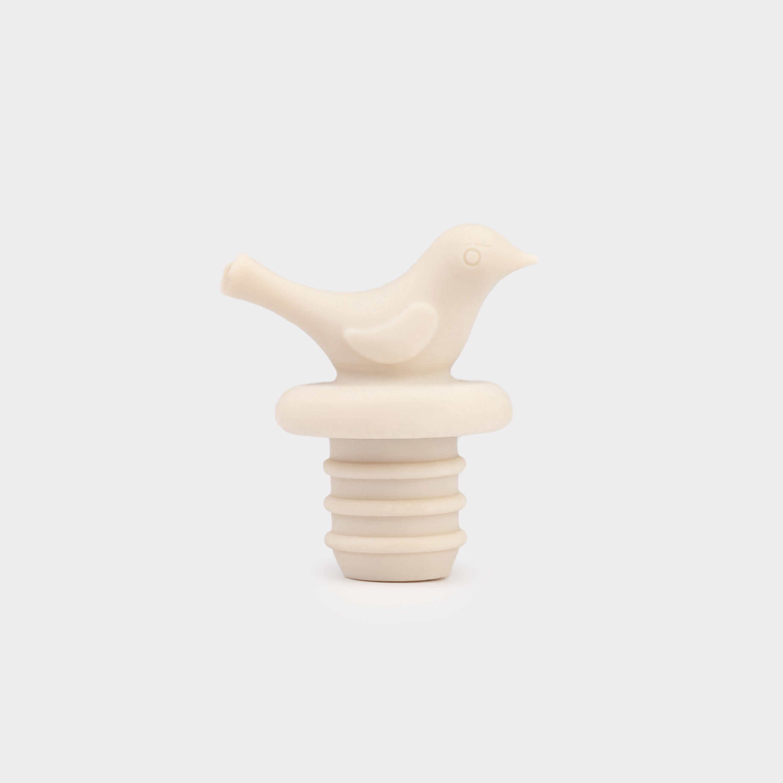 Пробка для винной бутылки 5 см силикон бежевая Птица Soft kitchen 149₽