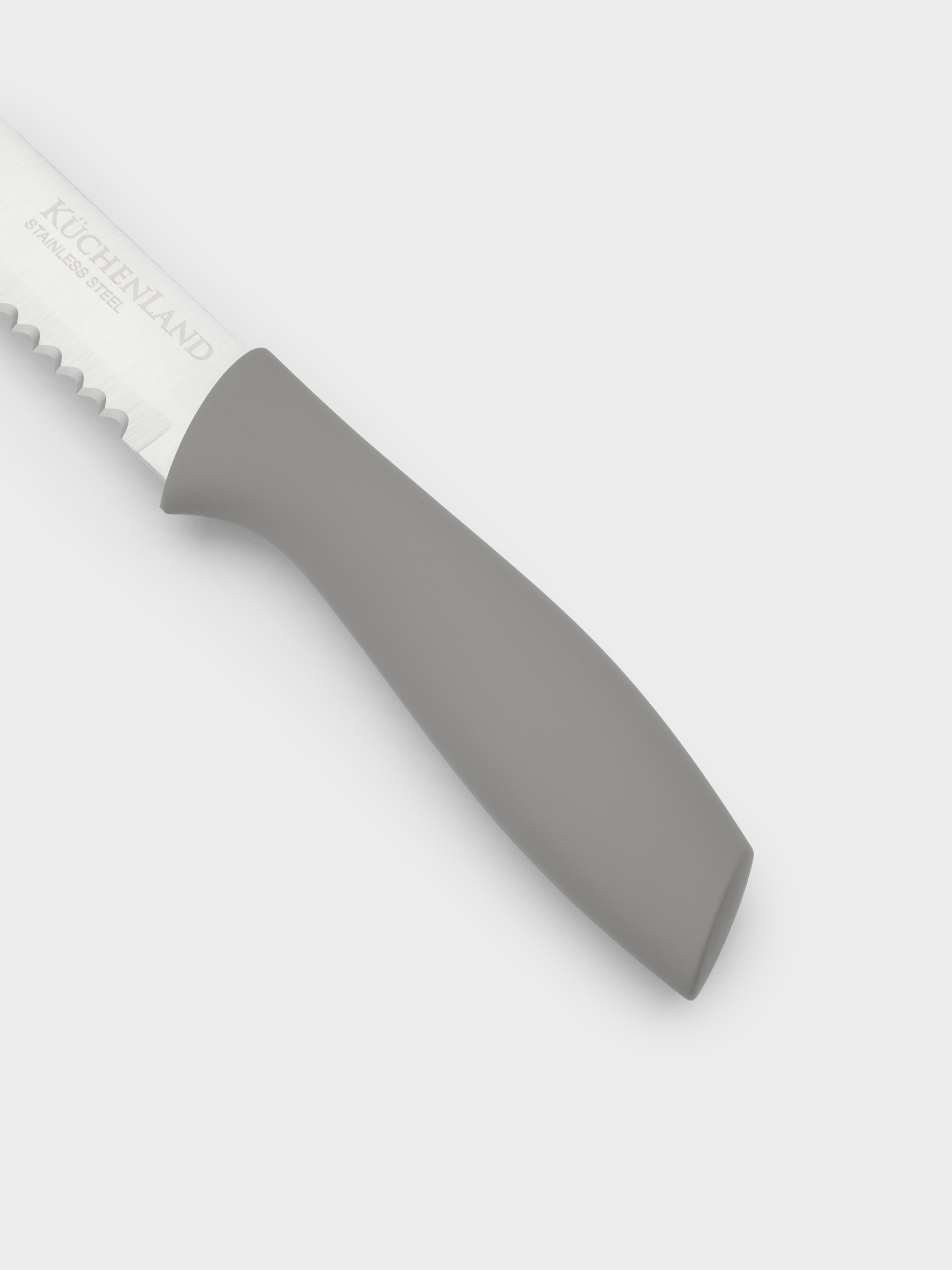Набор ножей, 5 пр, в подставке, сталь/пластик, серый, Grey steel, image-5