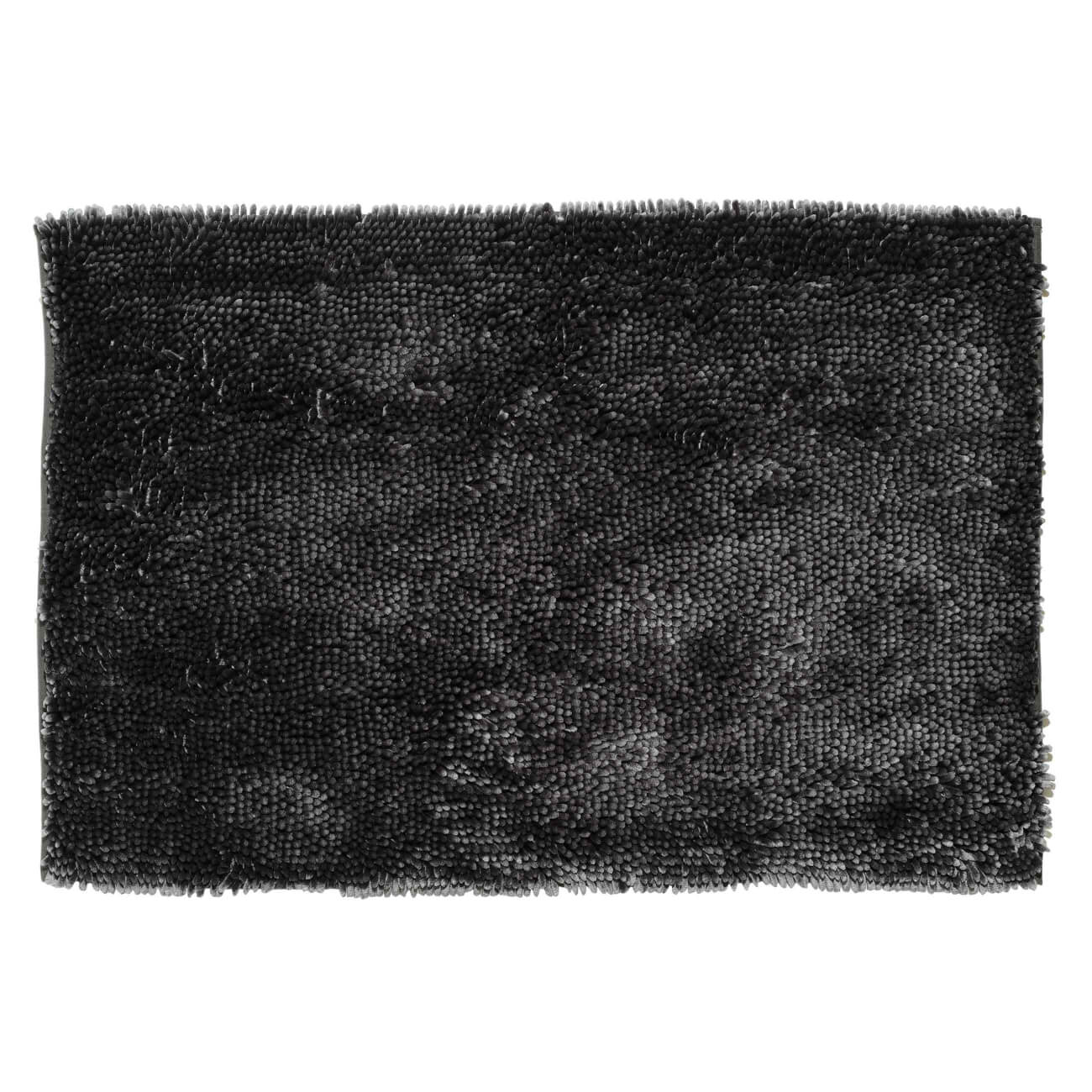 Коврик, 65х100 см, противоскользящий, полиэстер, темно-серый, Fluffy коврик придверный