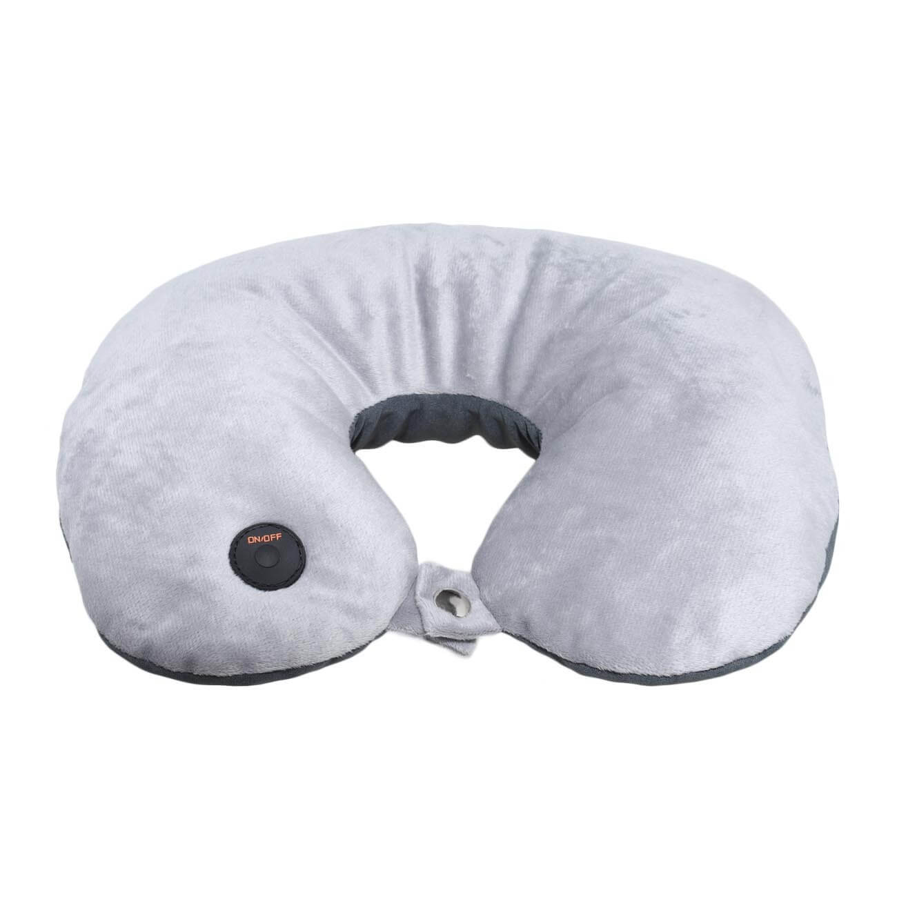 Подушка для путешествия, с вибрационным массажем, 2 в 1, полиэстер, серая, Relax изображение № 1