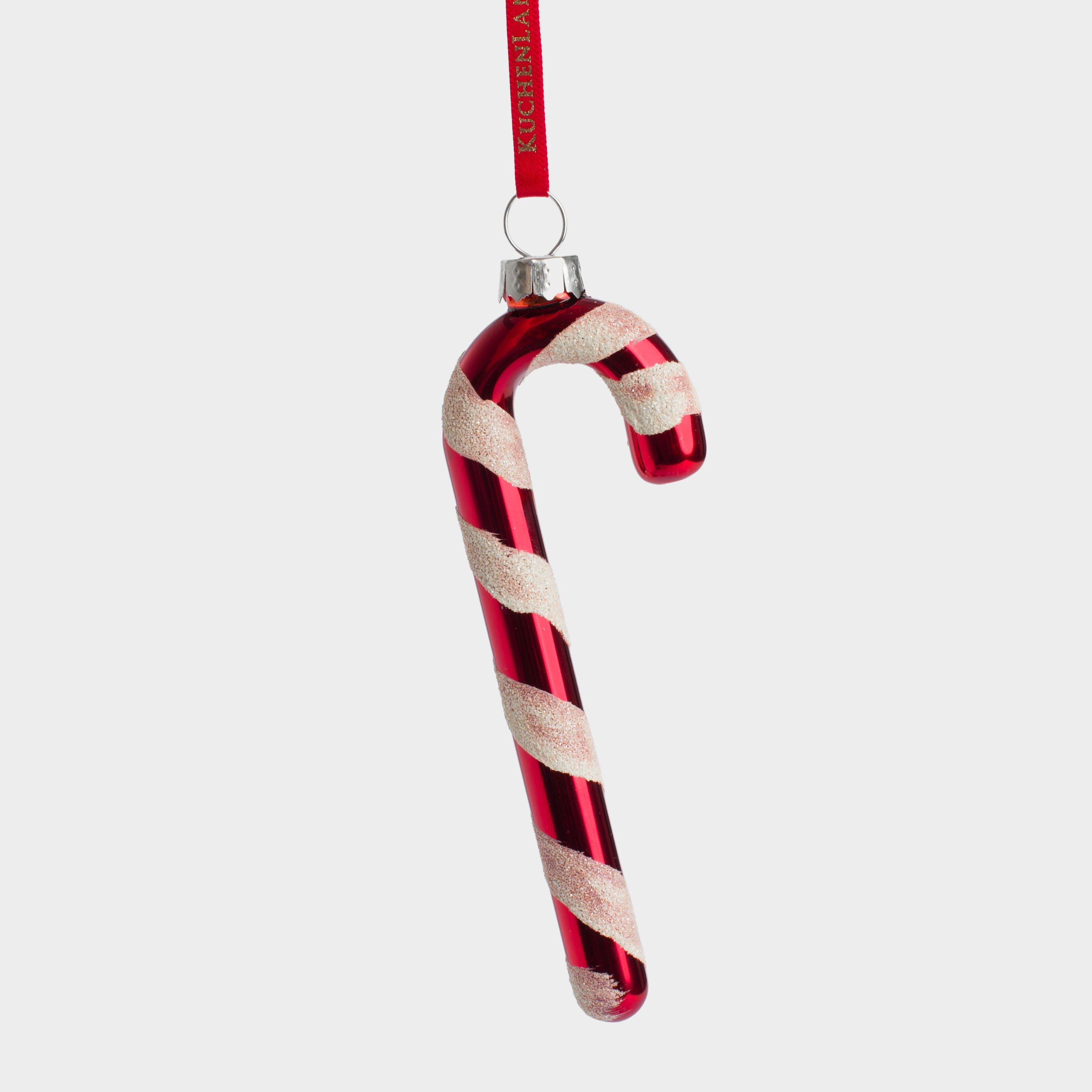 Игрушка елочная, 10 см, стекло, красная, Леденец-трость, Figure christmas, image-3