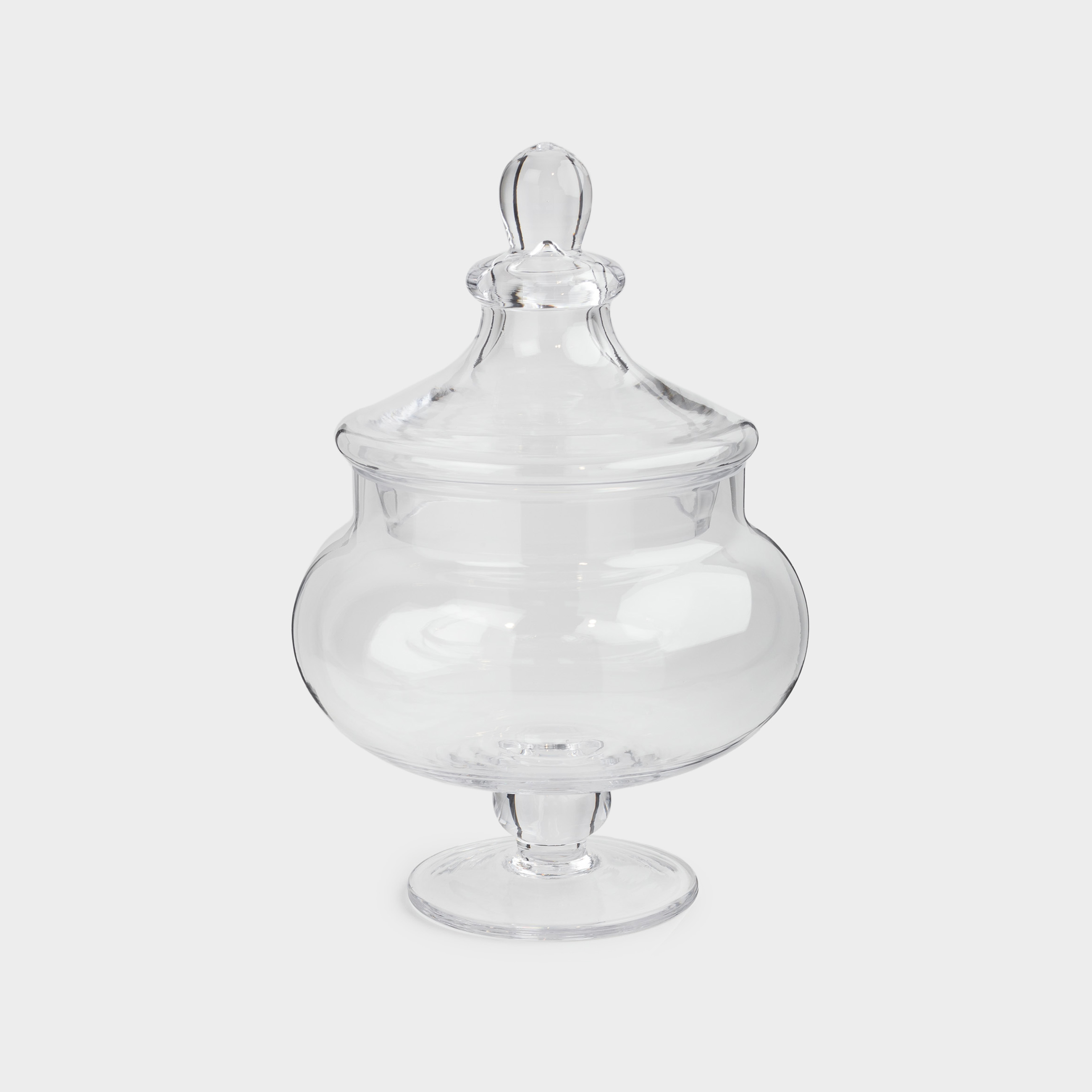 Kuchenland Конфетница 17х26 см 14 л на ножке с крышкой стекло Clear 2490₽