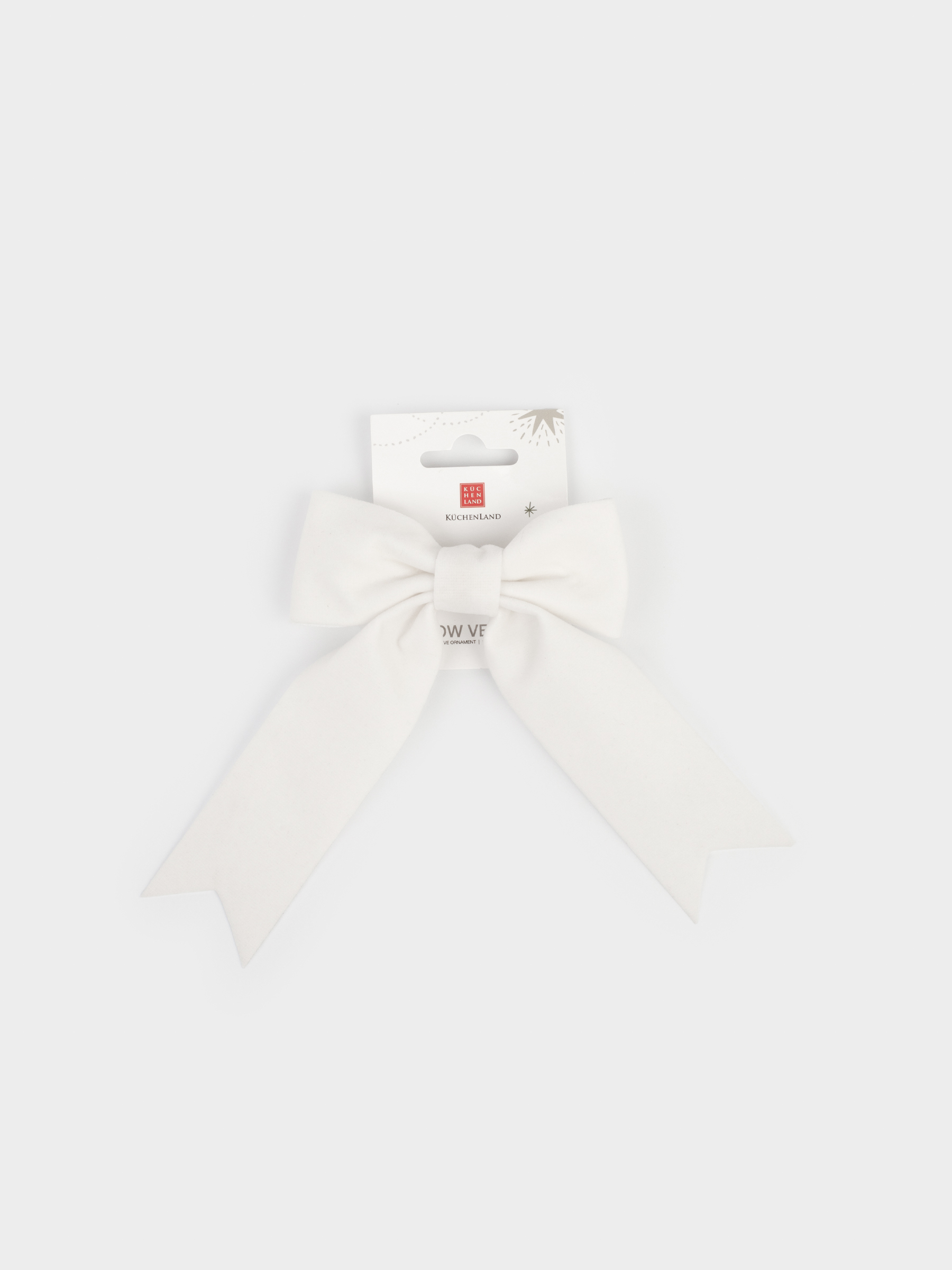 Украшение декоративное, 15х18 см, на клипсе, полиэстер, молочное, Бант, Bow velvet, image-4