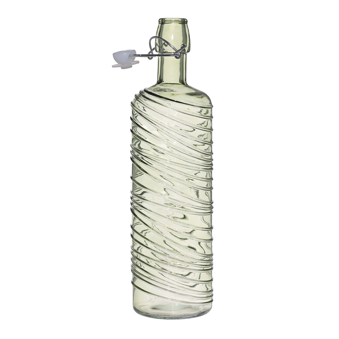 Бутылка для масла или уксуса, 980 мл, стекло Р/металл, зеленая, Grass