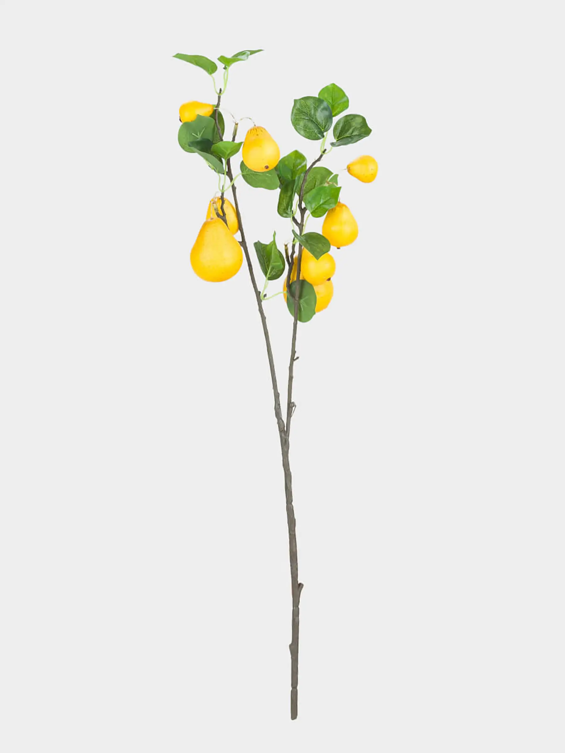 Ветка декоративная, 80 см, пенопласт/полиэстер, Желтые груши, Fruit decor, image-0