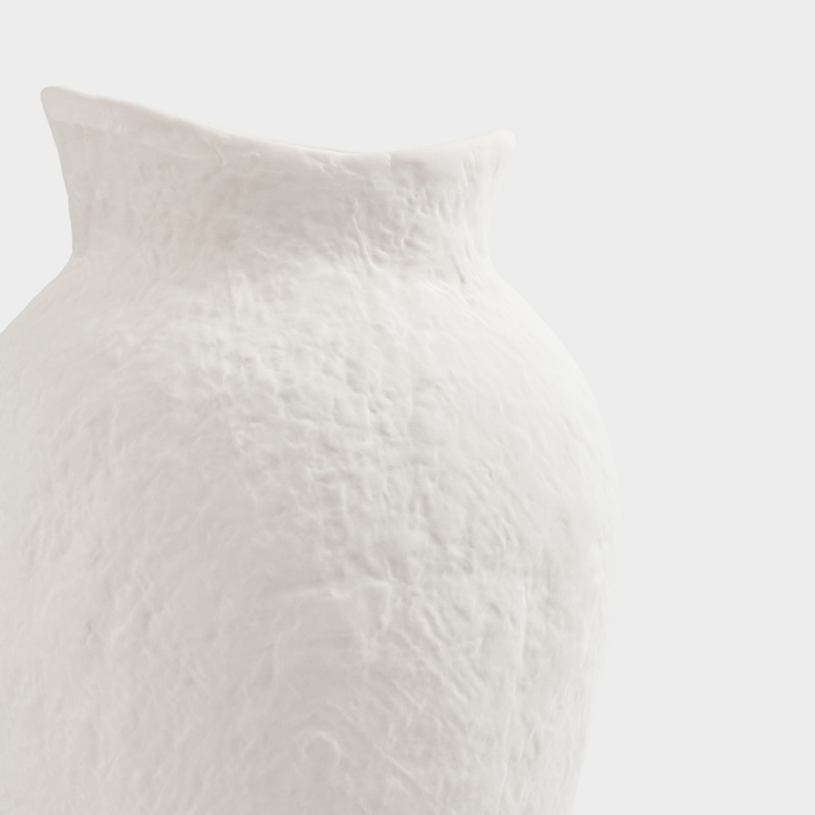 Ваза для цветов, 26 см, декоративная, керамика, белая, Minimalism, image-3