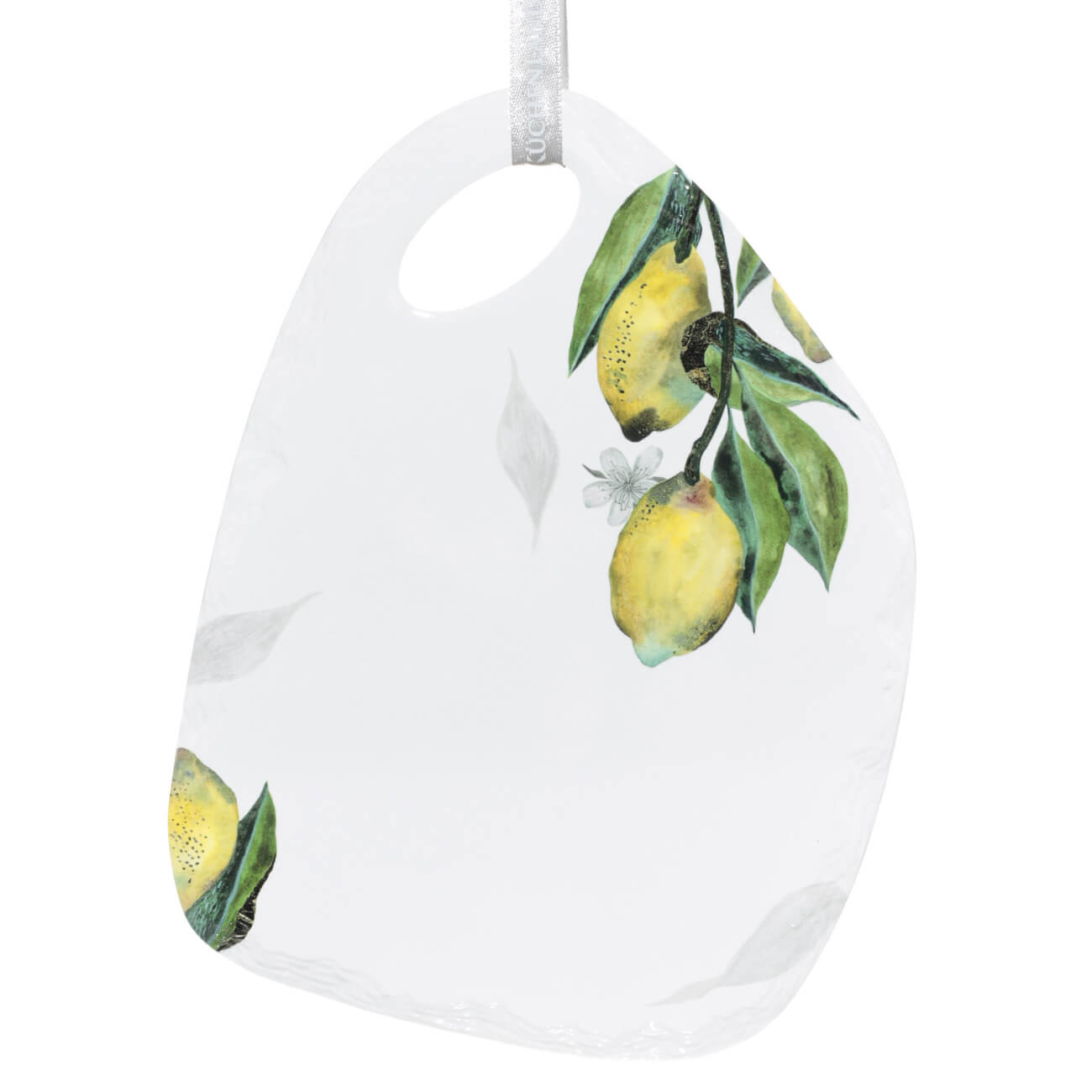 Подставка под горячее, 18x24 см, керамика/пробка, белая, Лимоны, Sicily in bloom изображение № 1