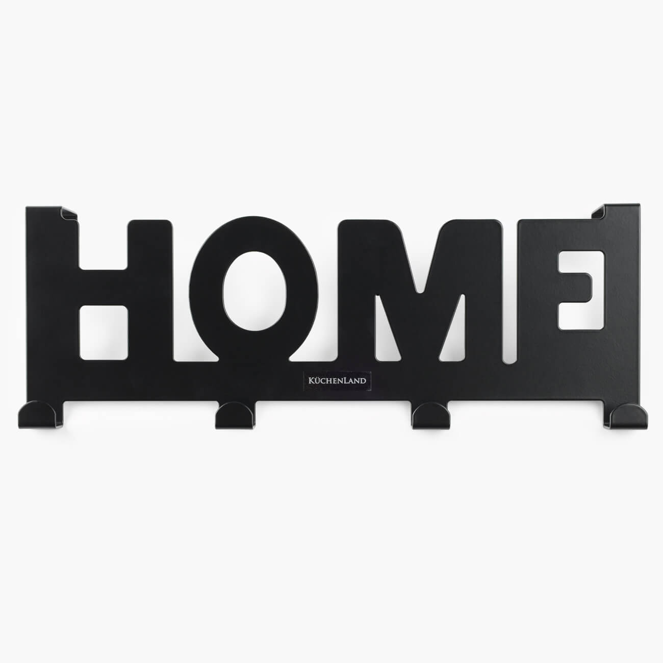 

Крючок, 32х12 см, 4 отд, подвесной, металл, черный, Home, Black style