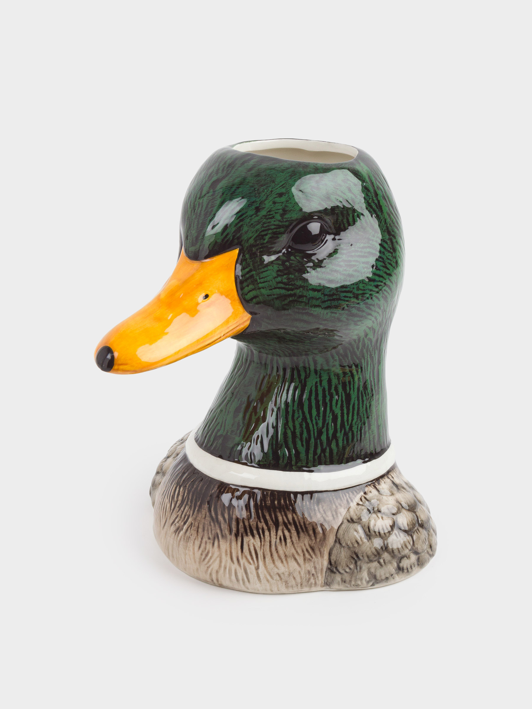 Ваза для цветов, 23 см, декоративная, керамика, Селезень, Duck, image-0