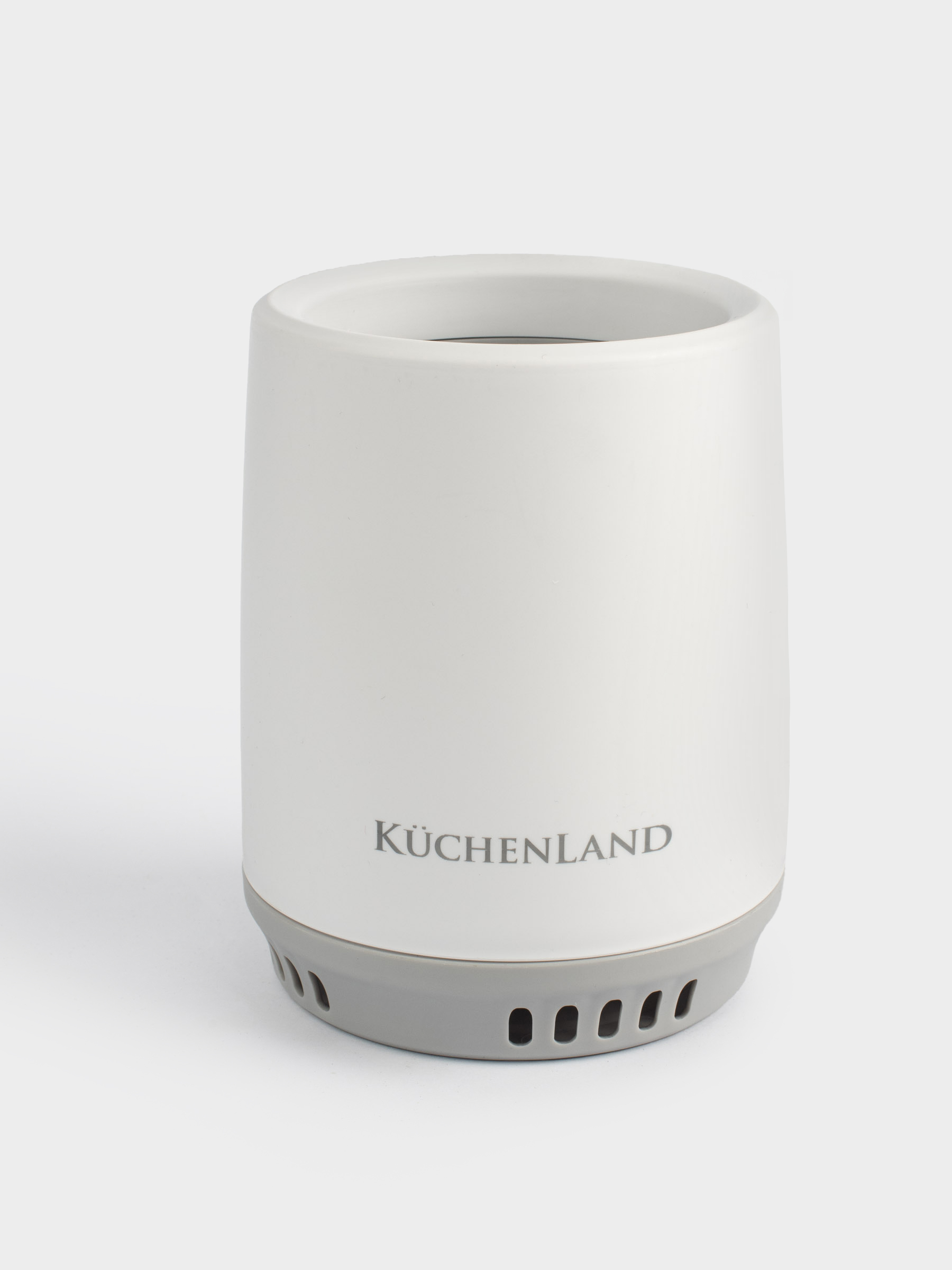 Ерш туалетный, 46 см, с подставкой, резина/пластик, бело-серый, Click, image-4