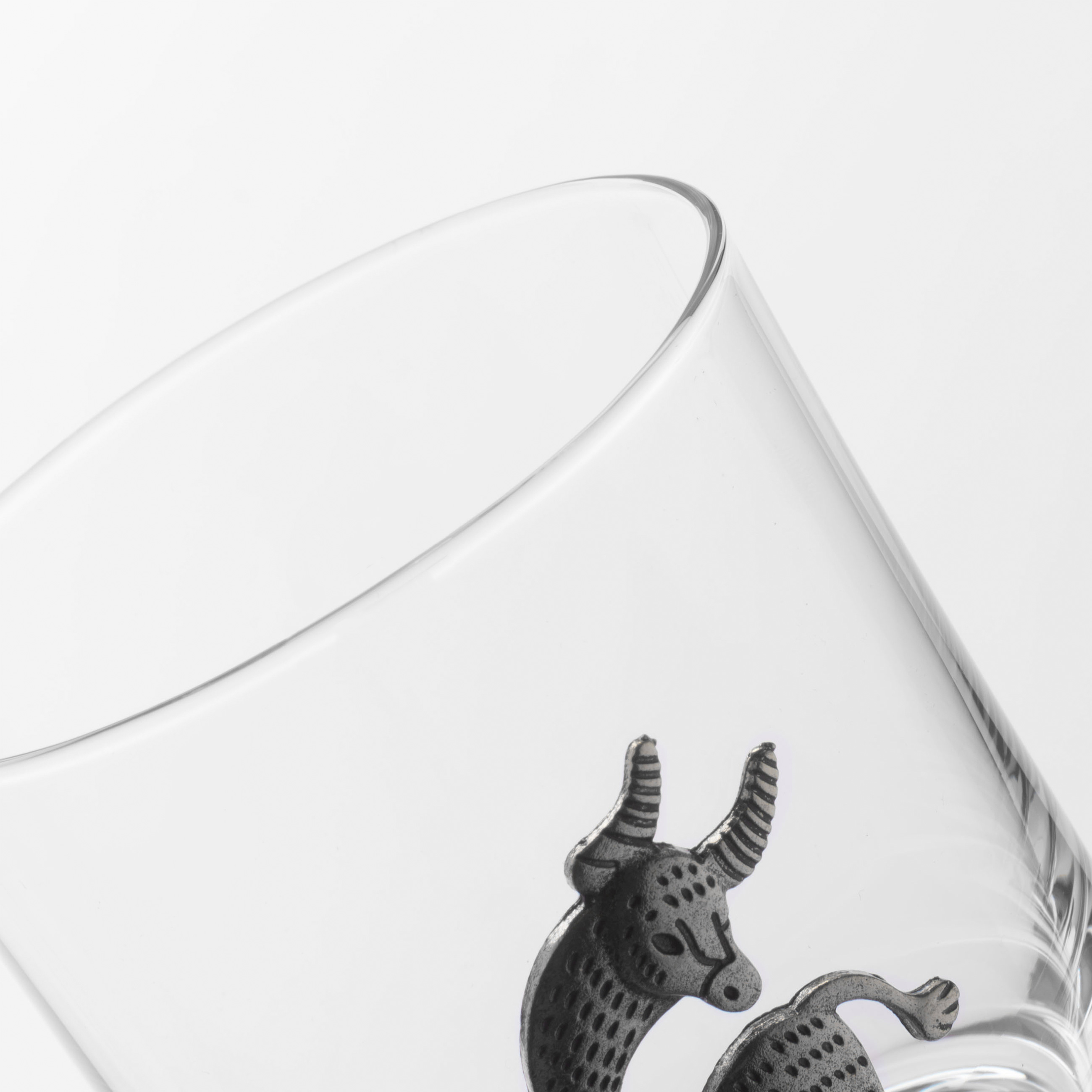 Стакан для виски, 340 мл, стекло/металл, серебристый, Телец, Zodiac изображение № 4