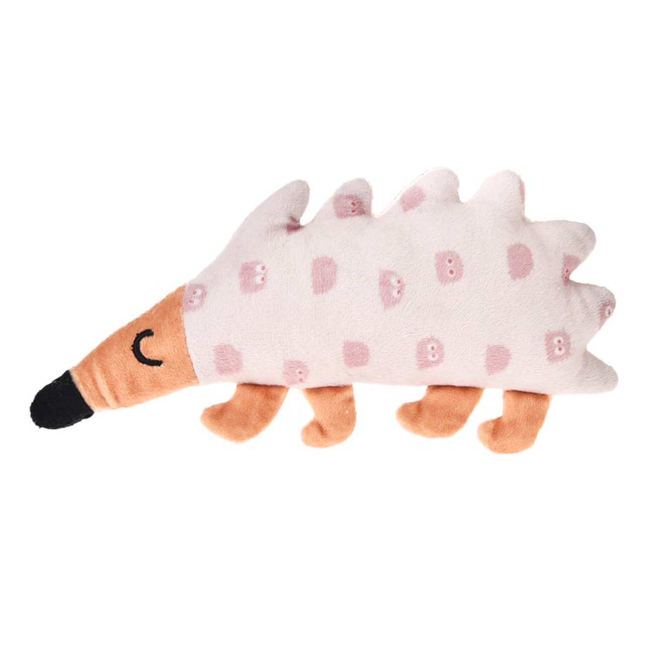 Игрушка для щенков, 20х10 см, полиэстер, розовая, Ежик, Small pet изображение № 1