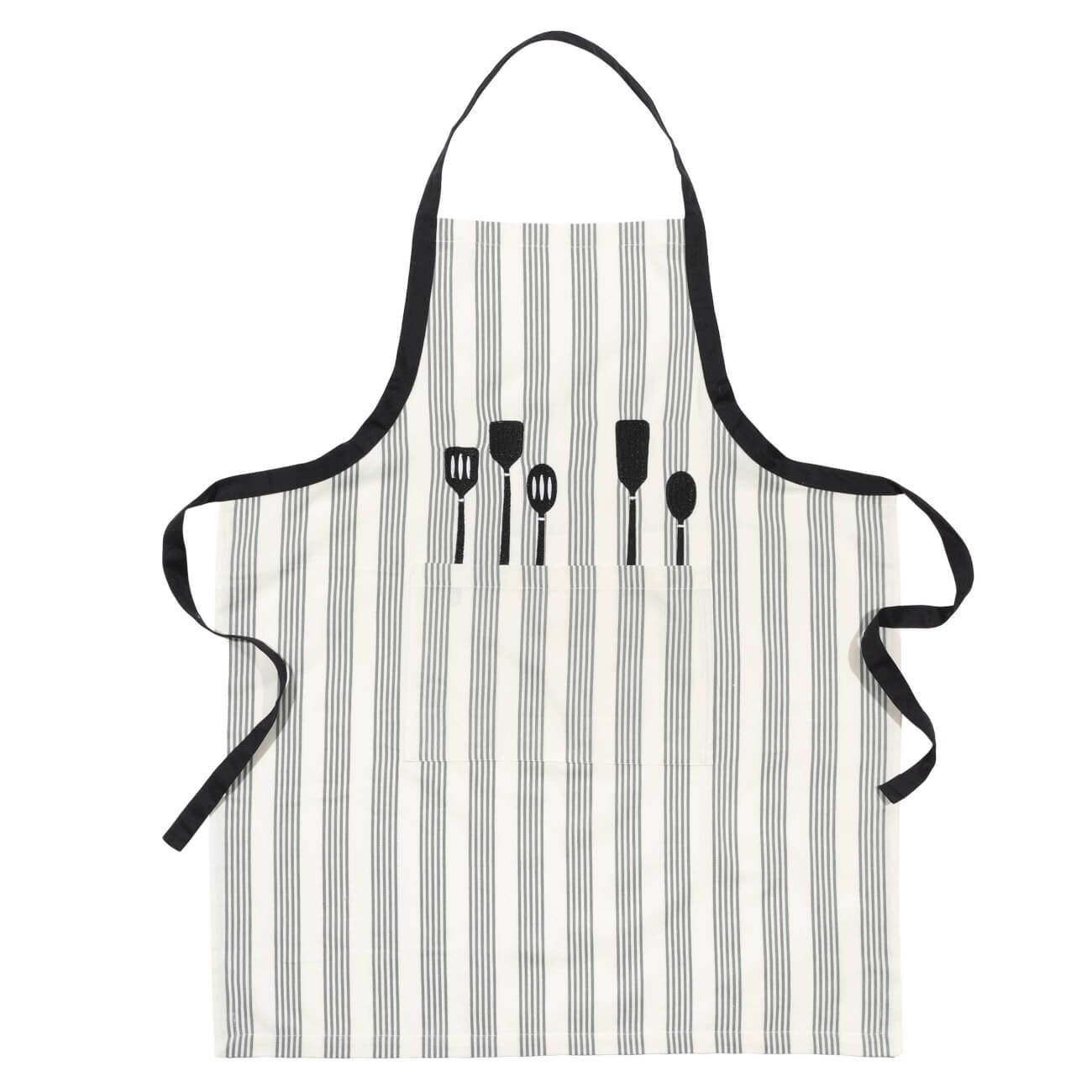 

Фартук, 76x91 см, хлопок, белый, Приборы, Striped kitchen