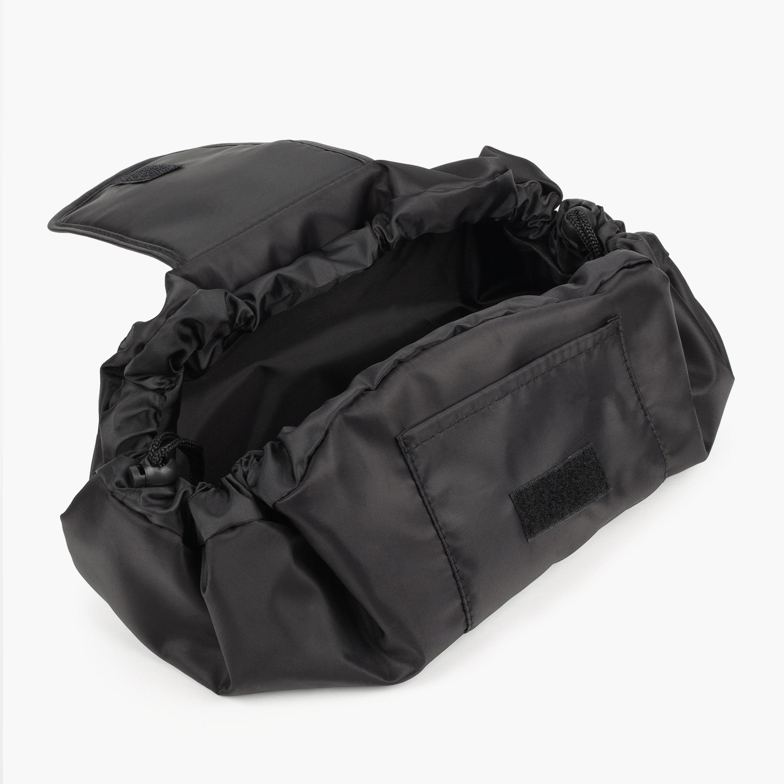 Косметичка-мешок, 50 см, на липучке, с завязками, нейлон, черная, Force изображение № 2