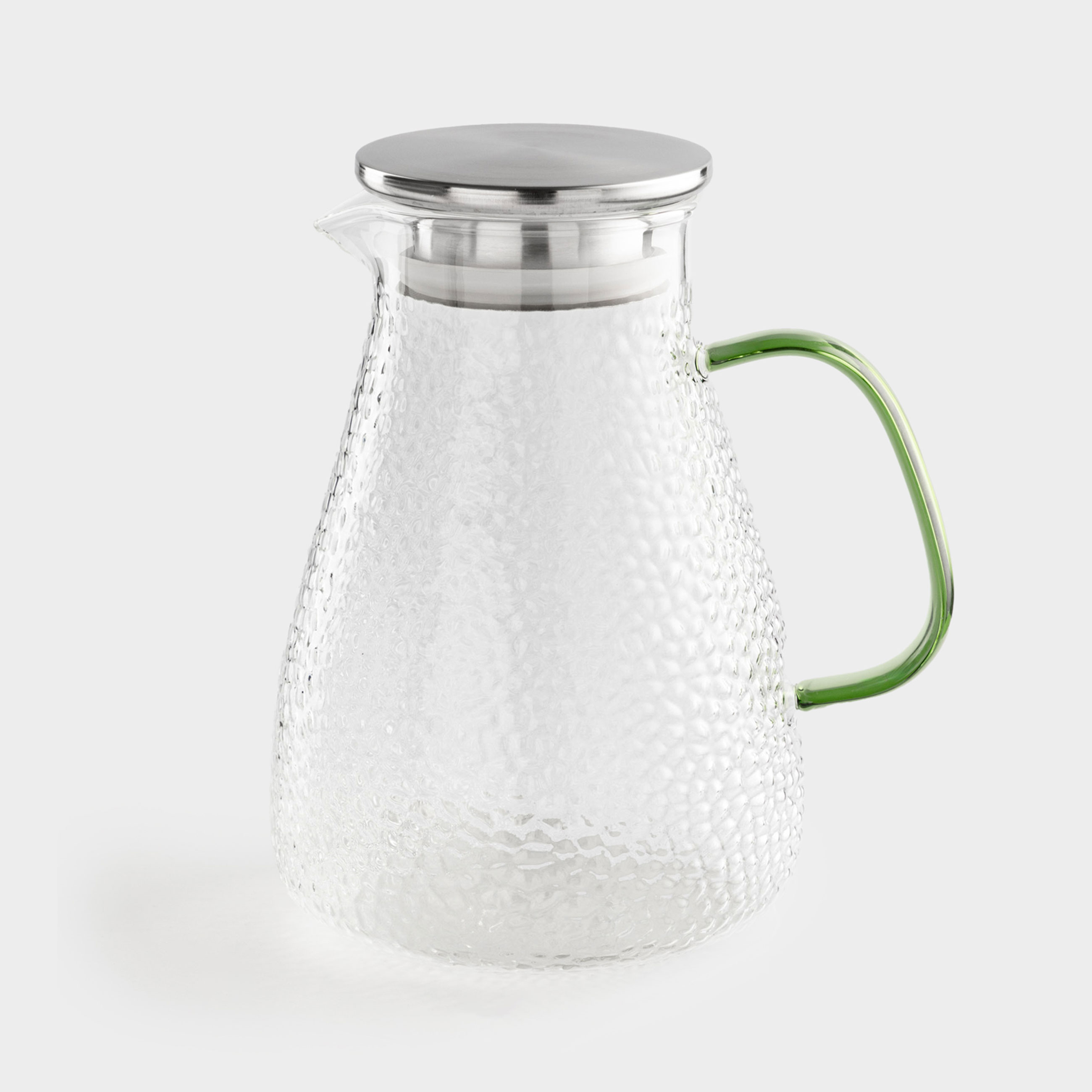 Кувшин 17 л с крышкой-фильтром стекло Бсталь с зеленой ручкой Dawned 2490₽