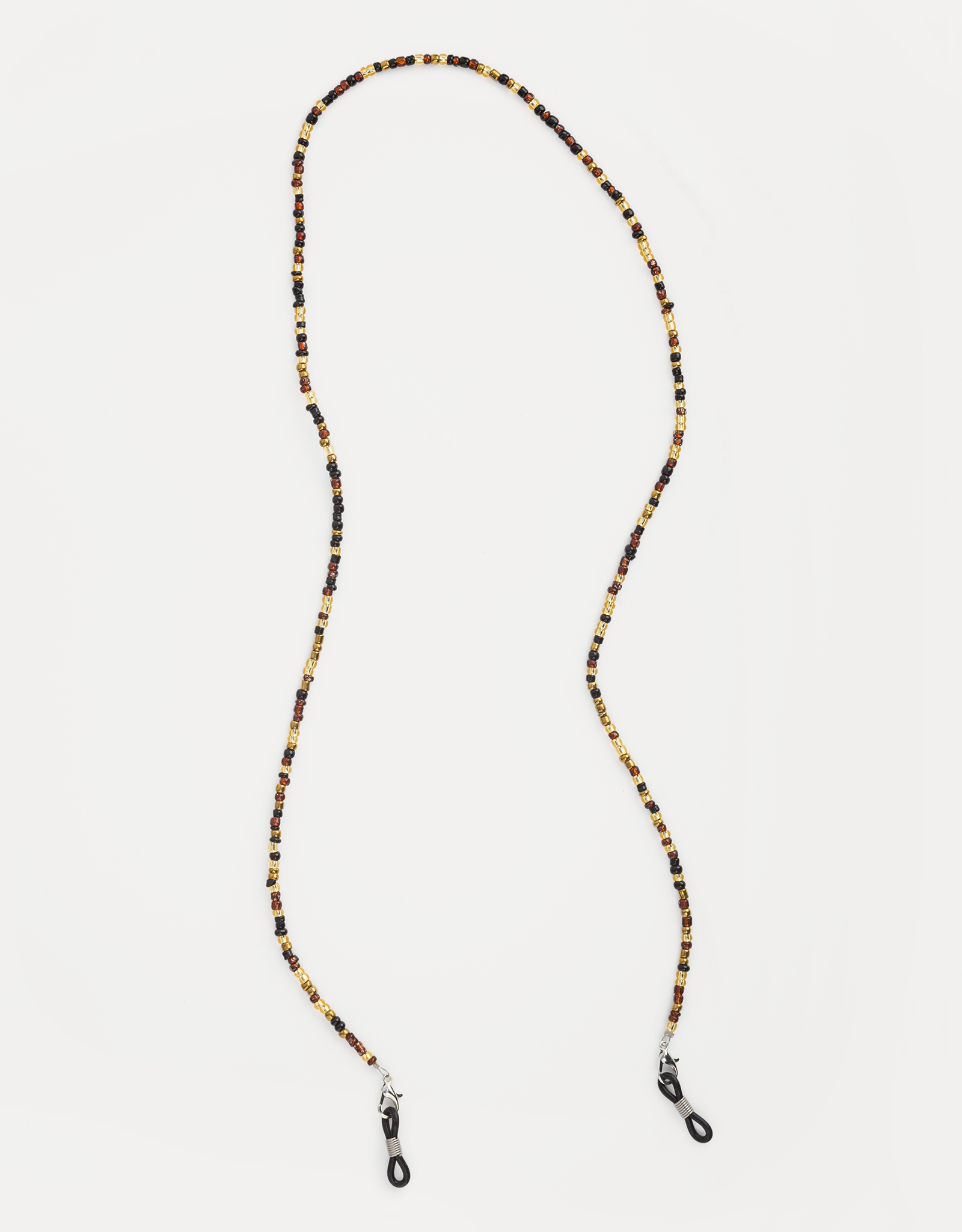 Цепочка для очков, 71 см, бисер/металл, цветная, Pearl color