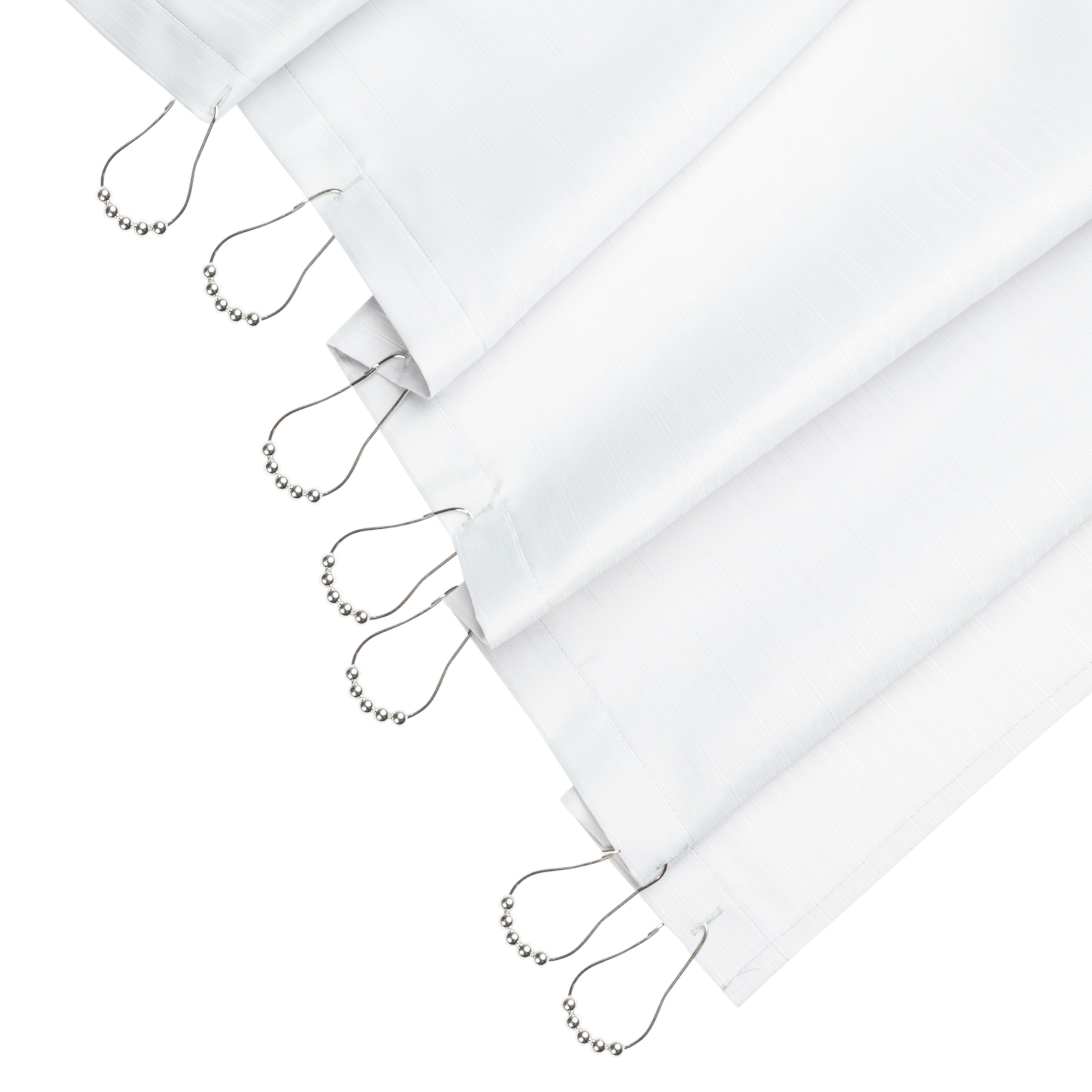 Штора для ванной, 180х180 см, с кольцами, полиэстер/металл, белая, Home, Protection, image-1