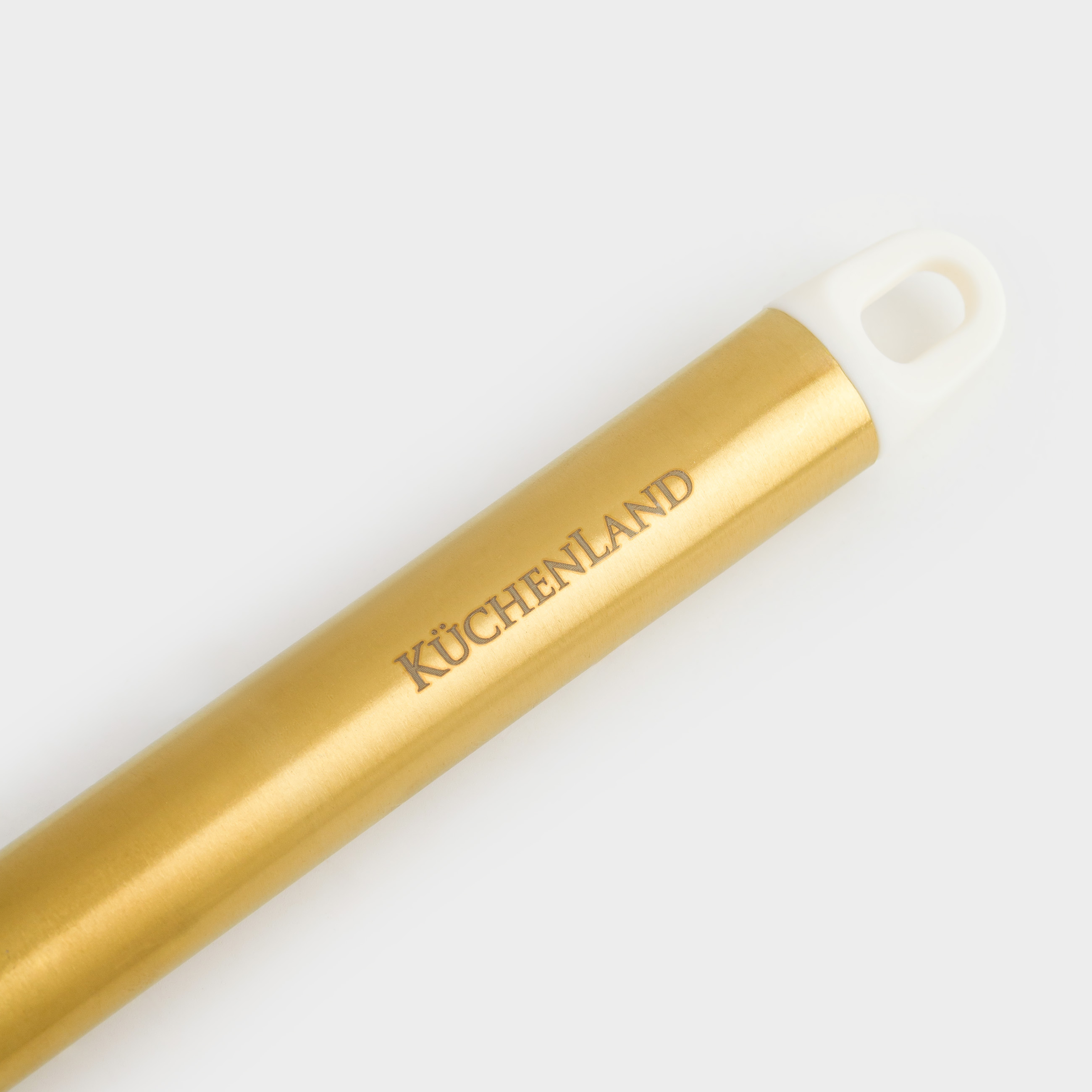 Лопатка-шпатель, 33 см, силикон/сталь, молочная, Bello gold, image-3