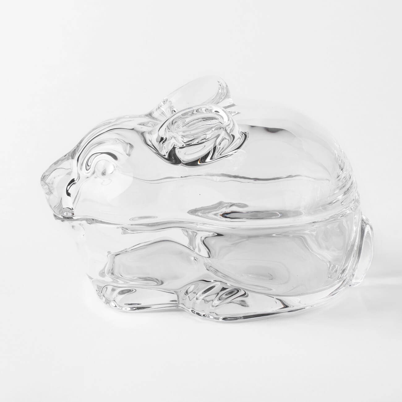 конфетница rogaska crown jewel 19 см с крышкой 273897 Конфетница, 13х9 см, 150 мл, с крышкой, стекло, Кролик, Rabbit