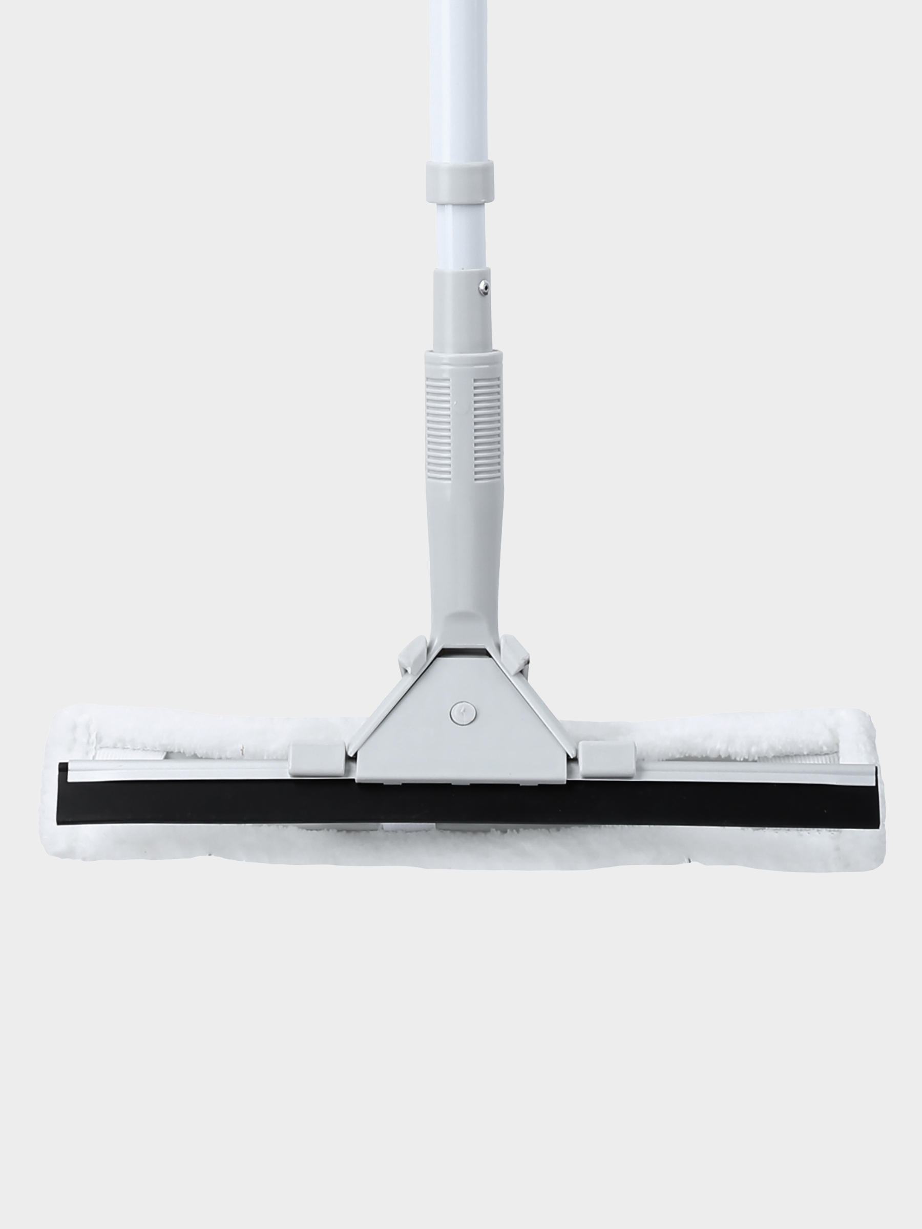Швабра для мытья окон, с тряпкой и скребком, бело-серая, Clean, image-2
