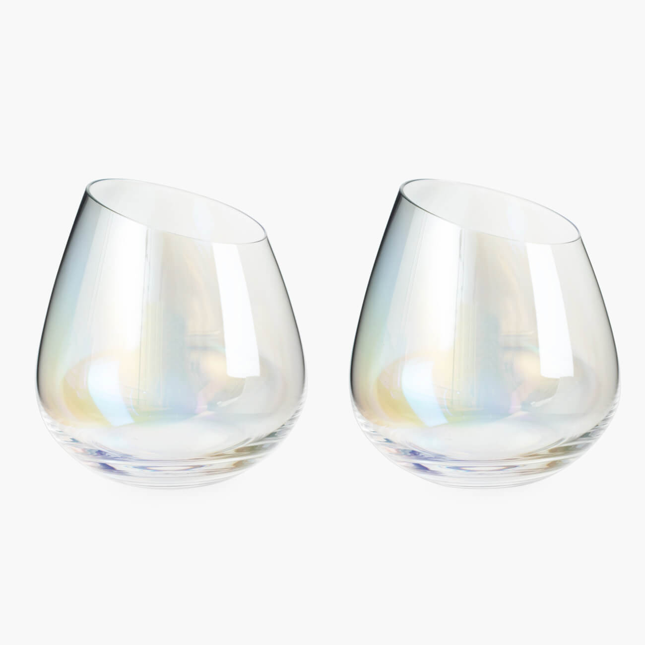 Стакан, 400 мл, 4 шт, стекло, перламутр, Charm L polar ваза для цветов 30 см стекло charm l