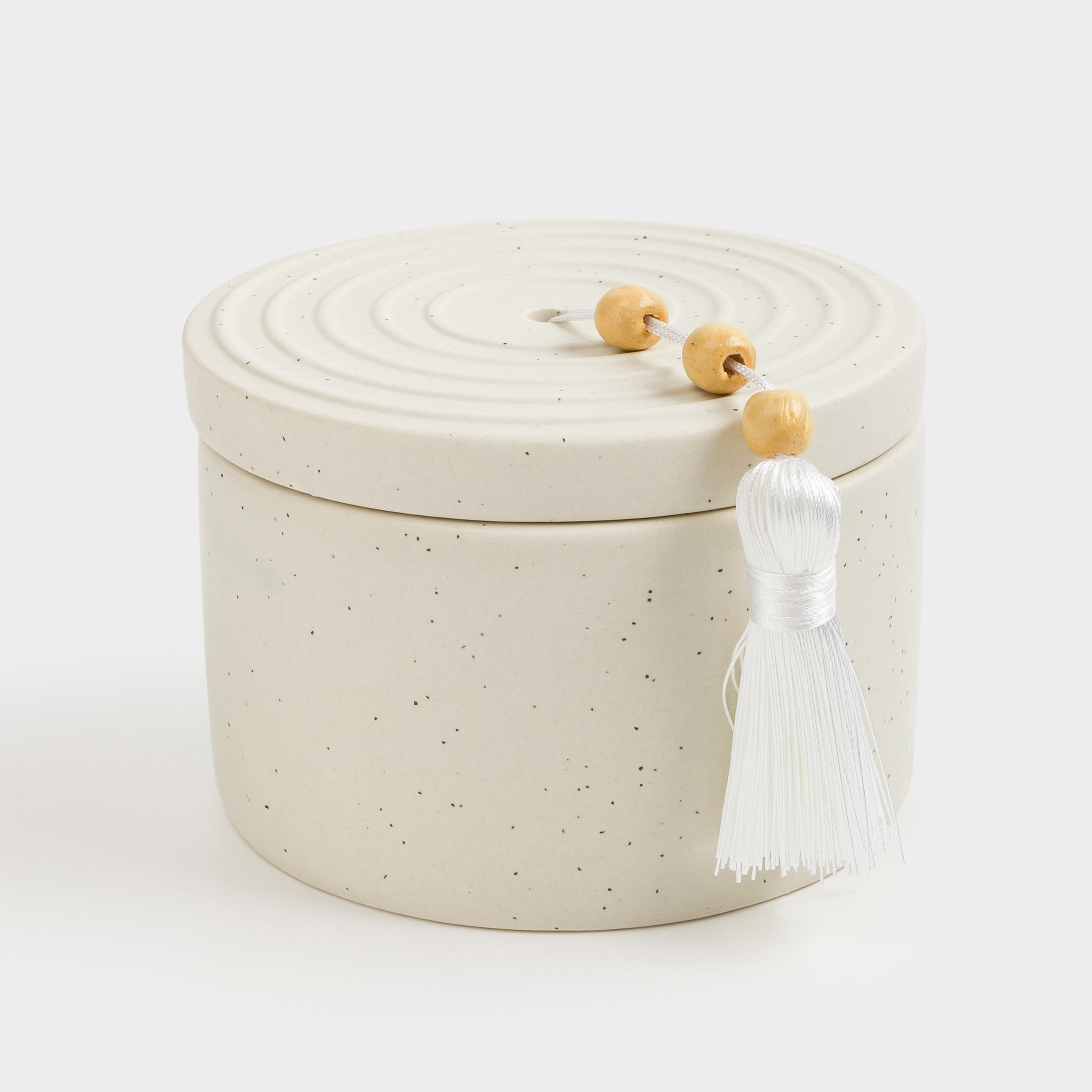 Свеча ароматическая, 7 см, в подсвечнике, с кисточкой, керамика, Coconut Milk, Delicia, image-2