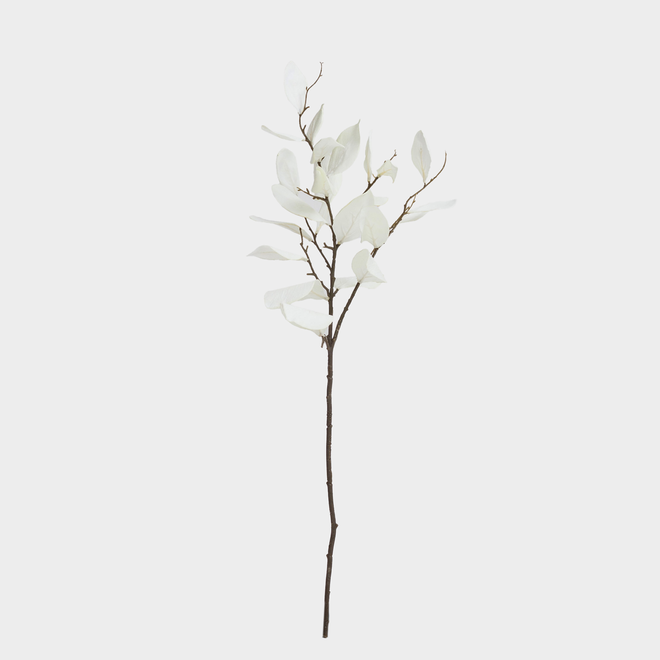 Ветка декоративная 80 см пластикполиэстер Белые листья Broadleaf decor 1190₽