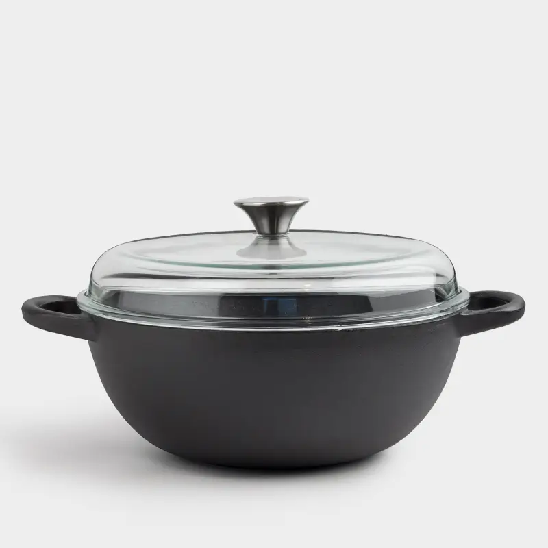 Казан, 27 см, 3,5 л, с крышкой, чугун/стекло Т, черный, Authentic ,image-0