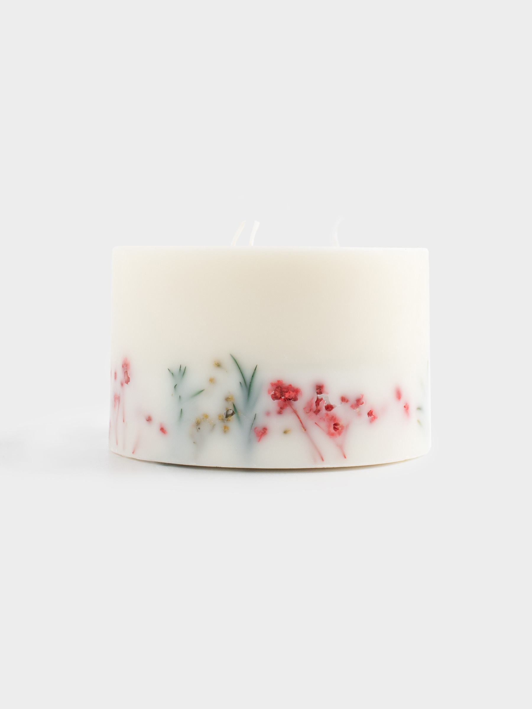 Свеча ароматическая, 7 см, три фитиля, с сухоцветами, белая, Sage Fragrance, Balmy spring, image-2