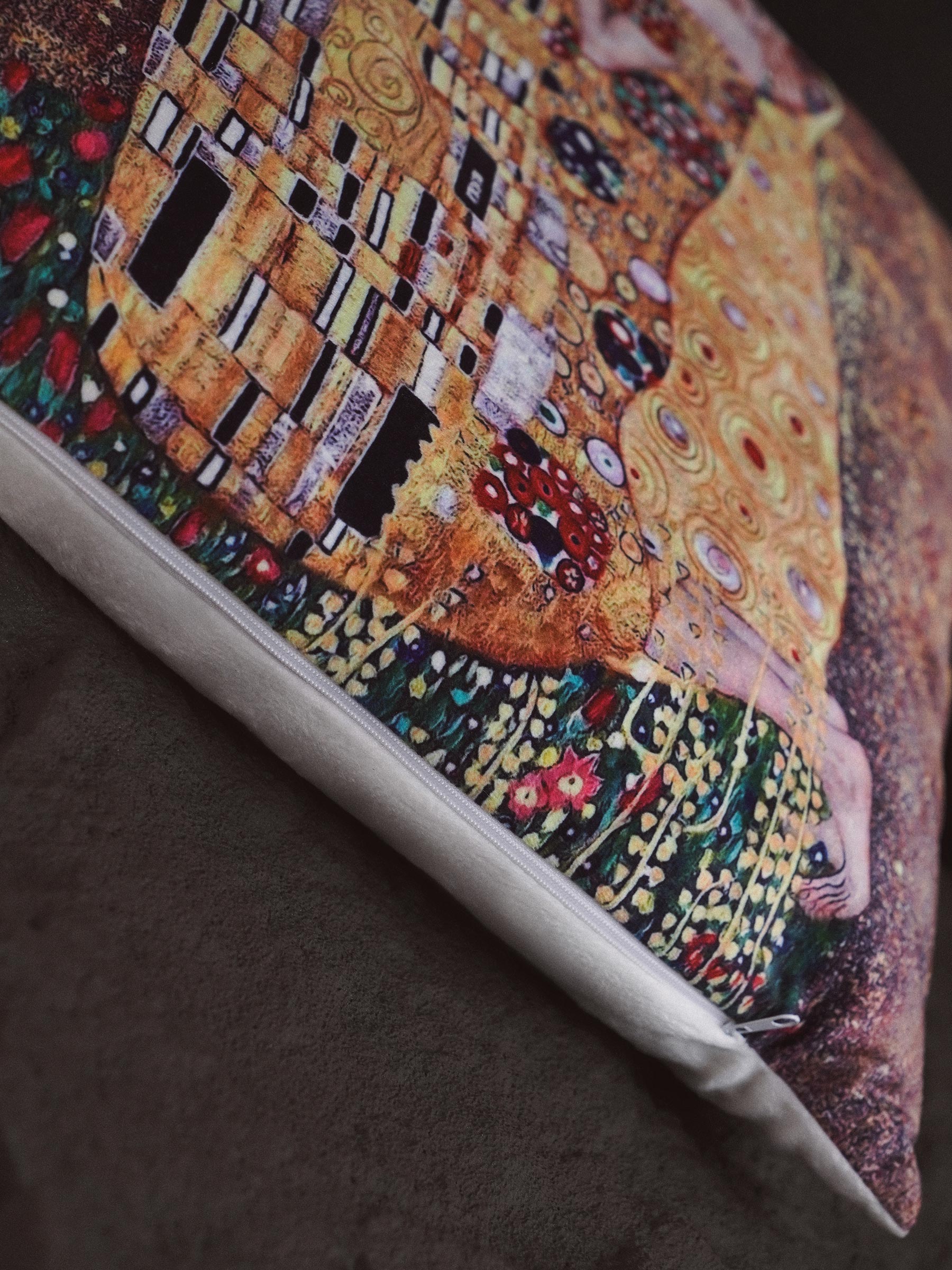 Подушка декоративная, 45х45 см, полиэстер, Поцелуй, Климт, Art поцелуй, image-6