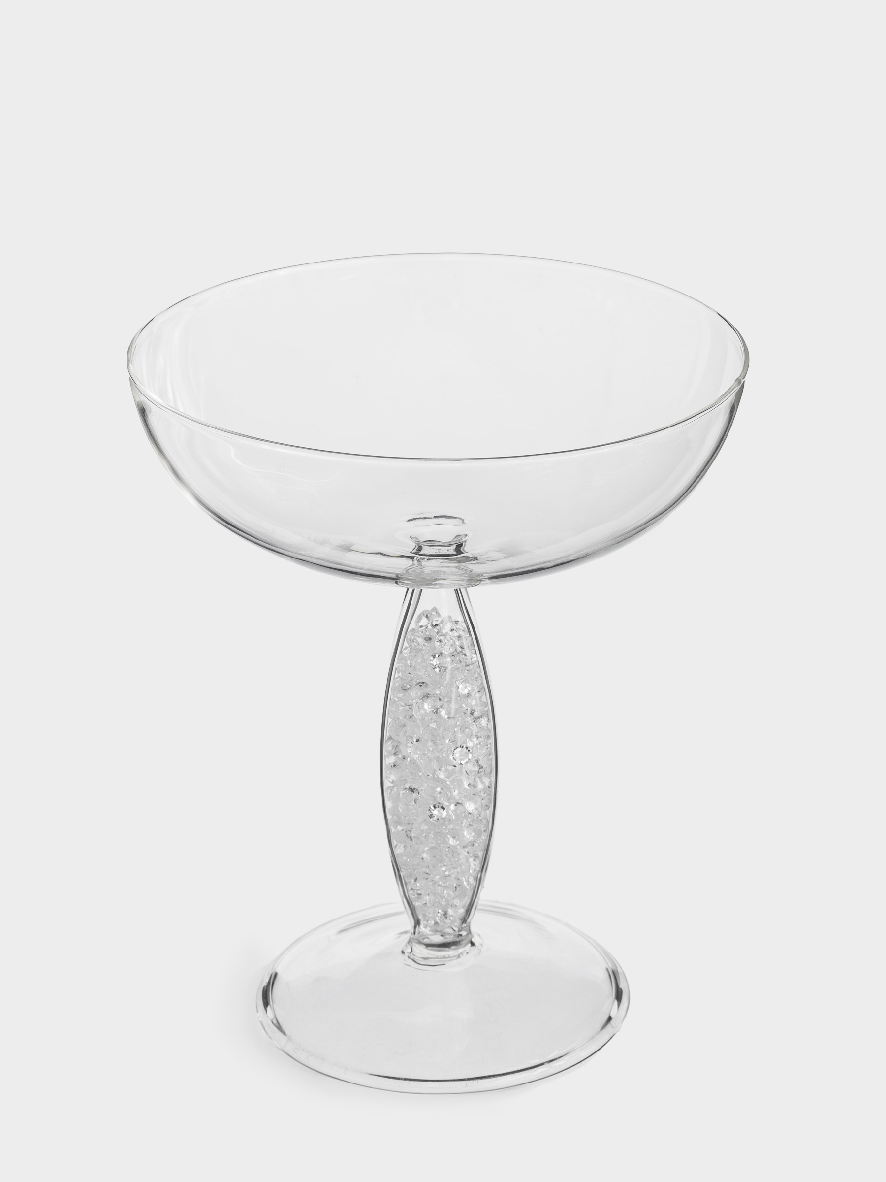 Бокал-креманка для шампанского, 250 мл, стекло, с кристаллами внутри, Favor crystal, image-1