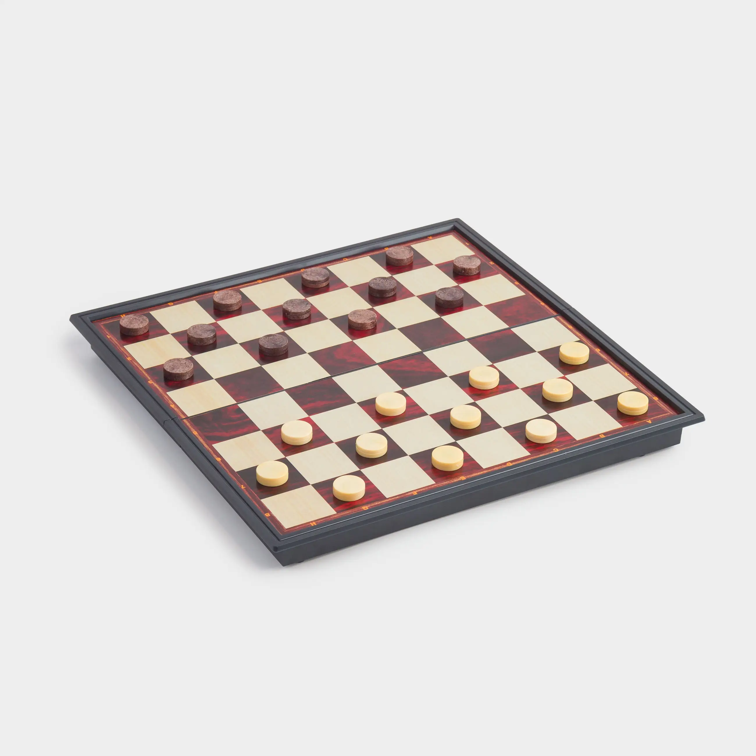 Игра настольная, 25х25 см, шашки/нарды, дорожные, пластик, Hobby light, image-0