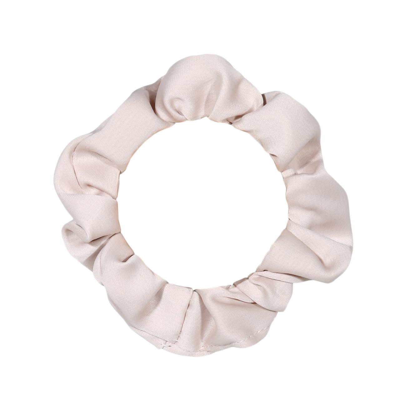 

Резинка для волос, 6 см, сатин, бежевая, Silk