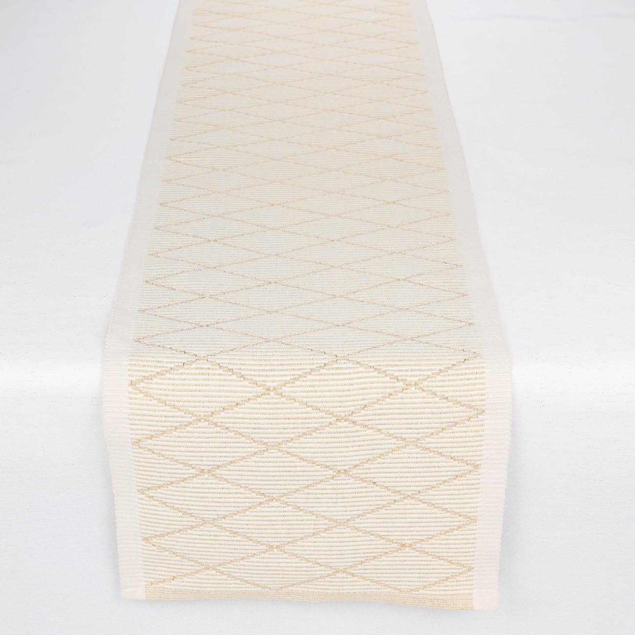 

Дорожка настольная, 30х160 см, полиэстер, бежевая, Ромбы, Diamond pattern