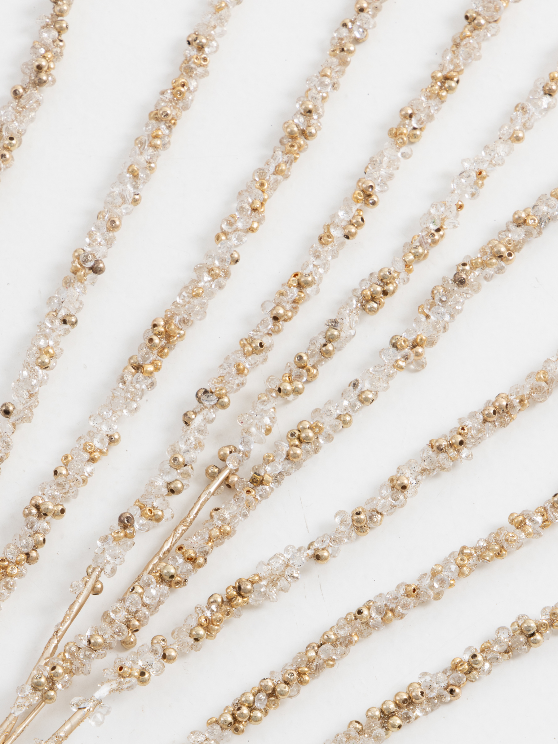 Ветка декоративная, 73 см, пластик/металл, Ледяные золотистые прутья, Crystal decor, image-1