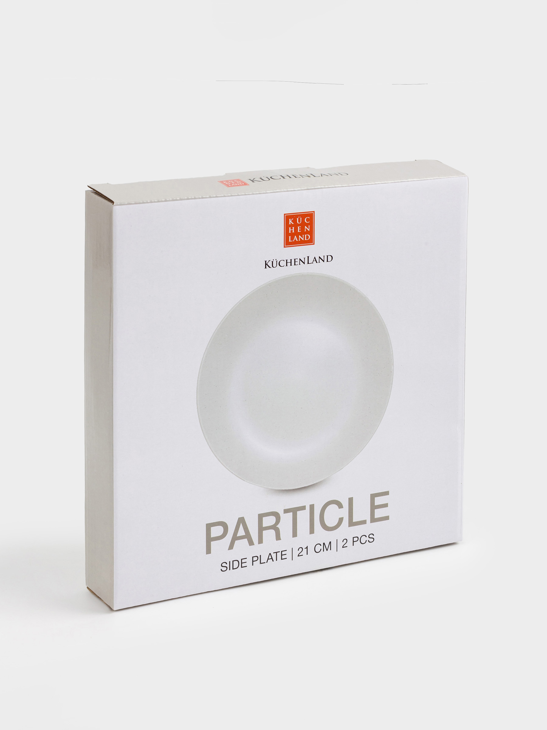 Тарелка закусочная, 21 см, 2 шт, керамика, молочная, в крапинку, Particle, image-8