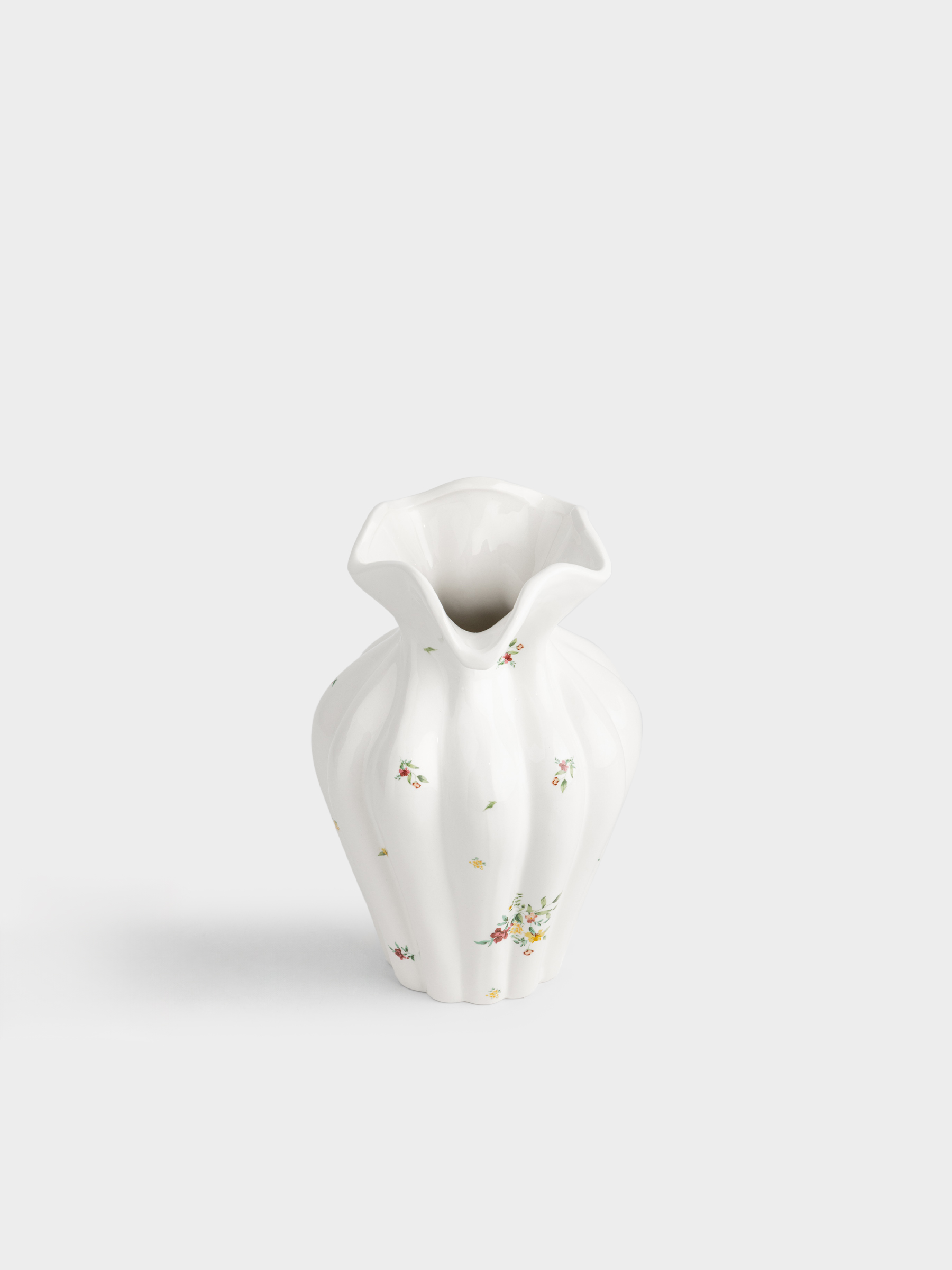 Ваза для цветов, 23 см, керамика D, молочная, Цветы, El flower, image-4