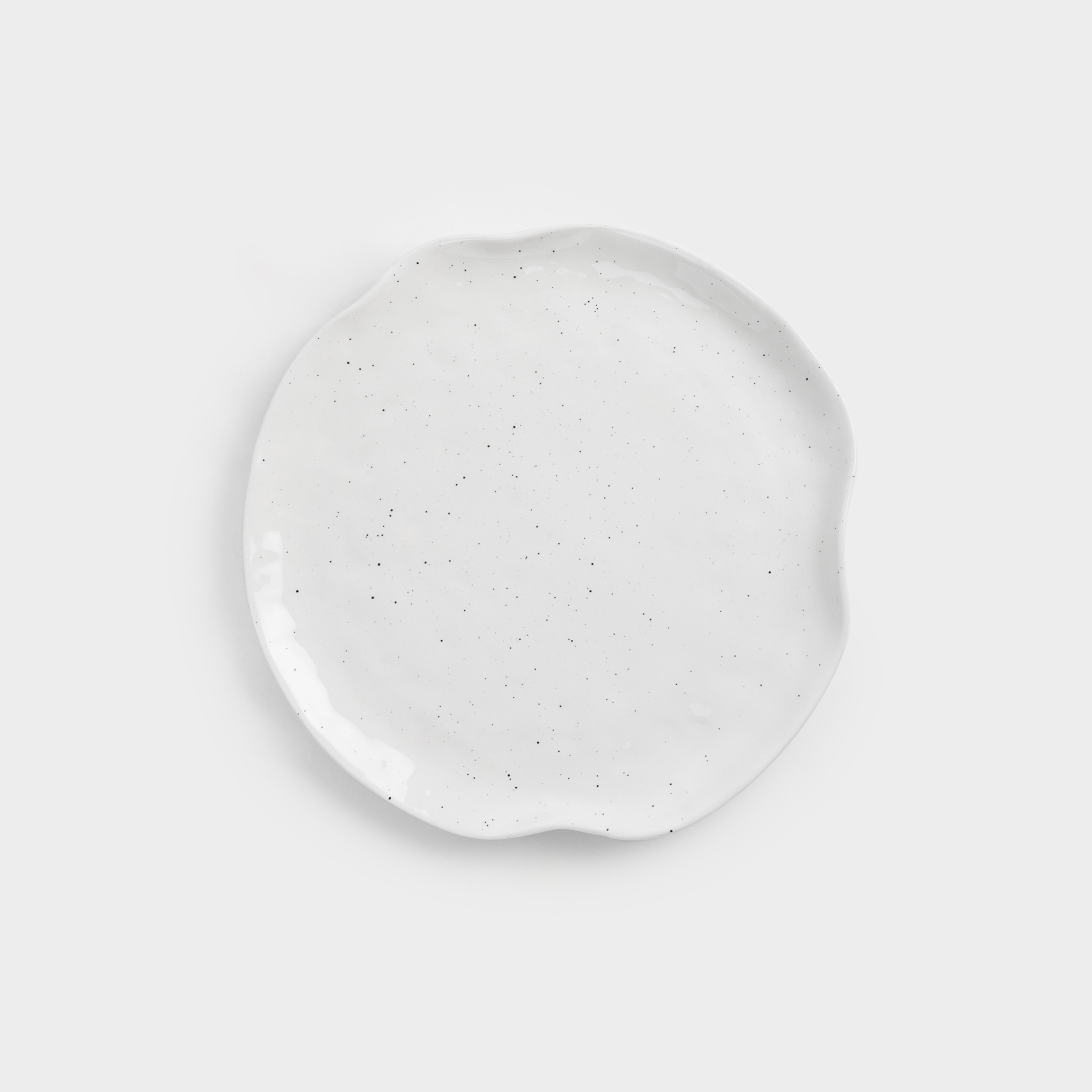 Тарелка обеденная, в крапинку, Crumple speckled