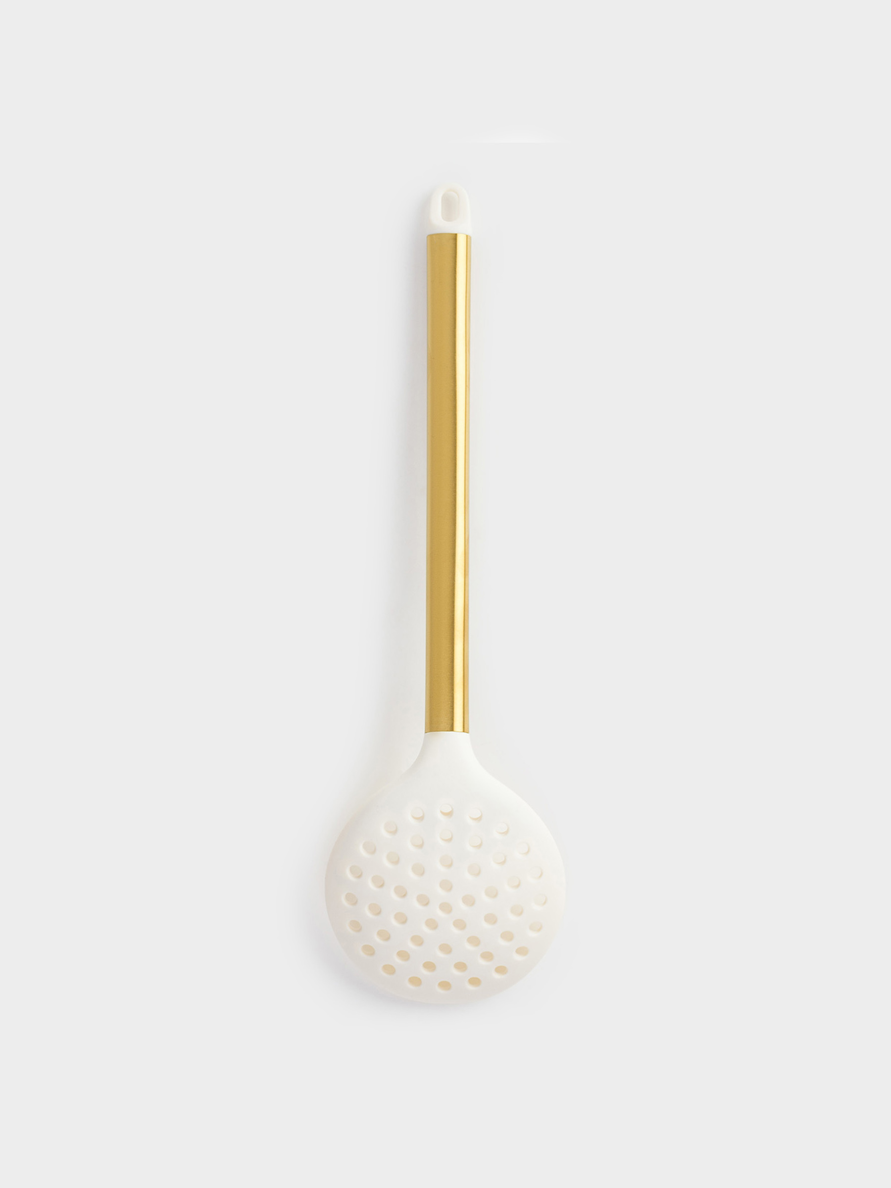 Шумовка, 35 см, силикон/сталь, молочная, Bello gold, image-1